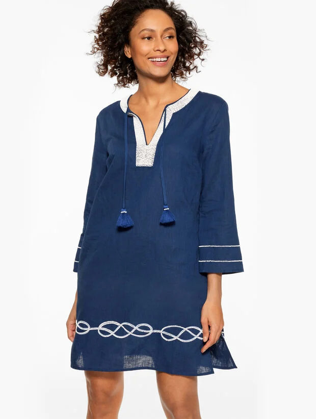 Aqua Club Embellished Caftan Cover-Up