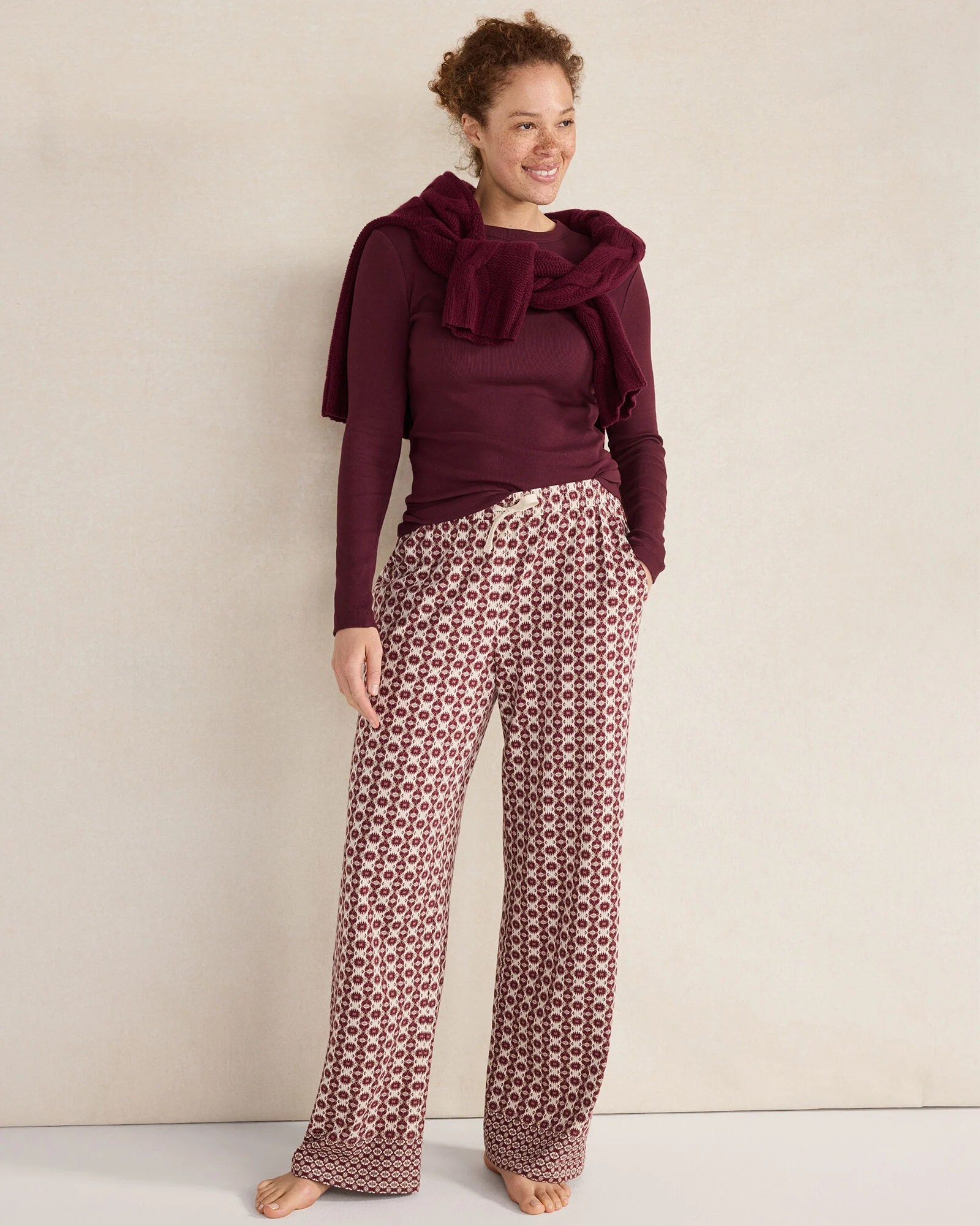 Organic Cotton Jersey Ikat Pajama Pants