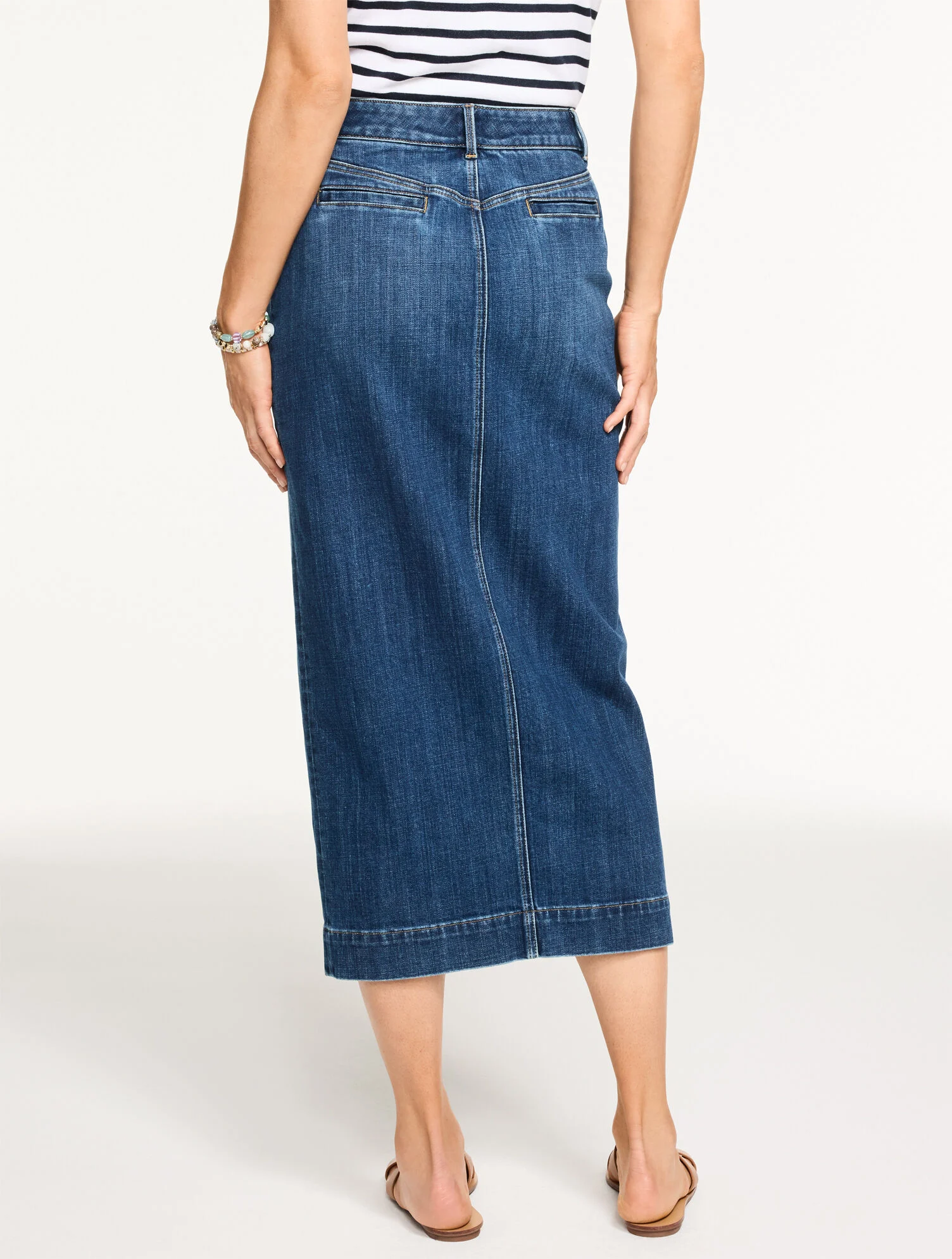 Denim Midi Skirt - Coronado Wash