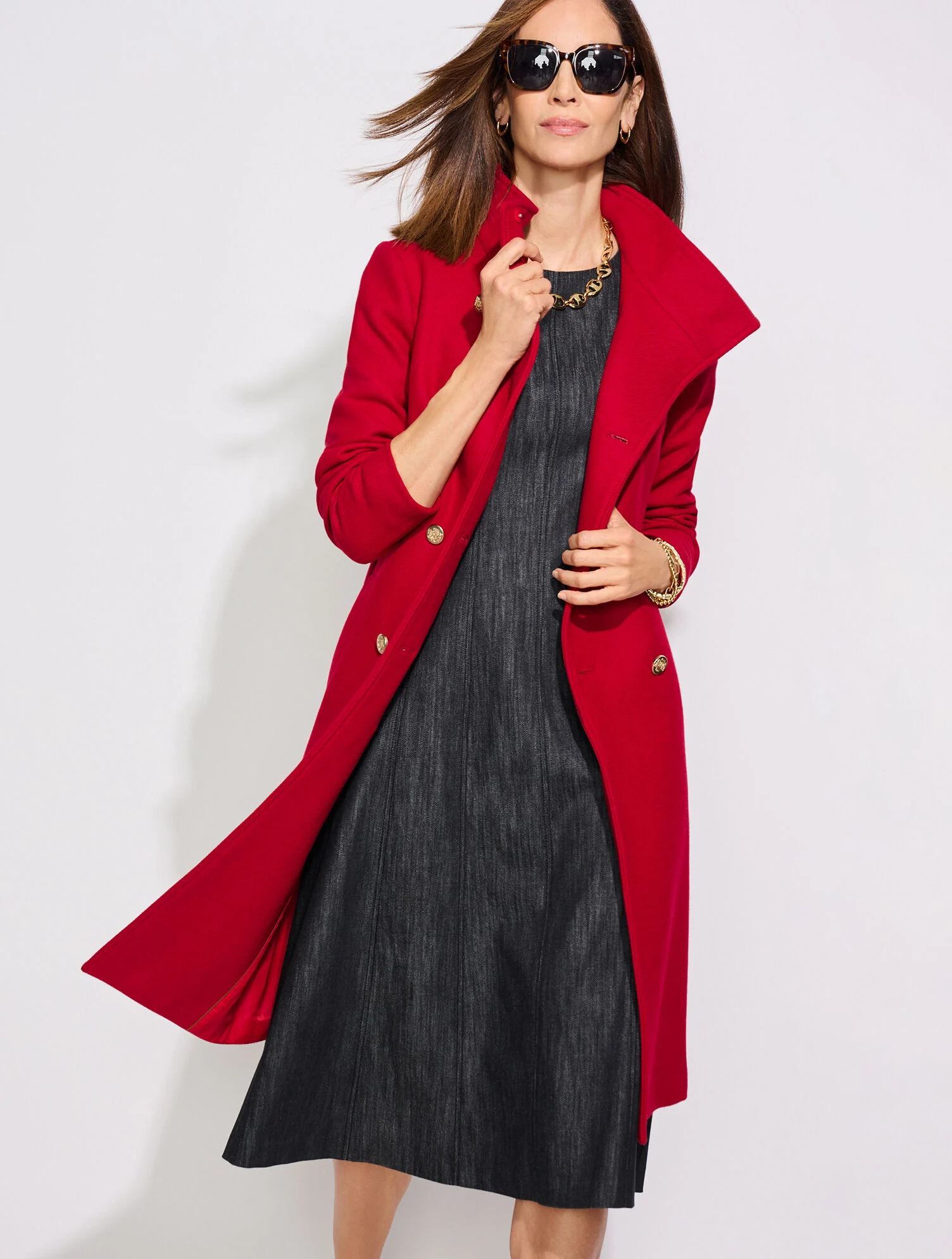 Refined Denim Midi Dress