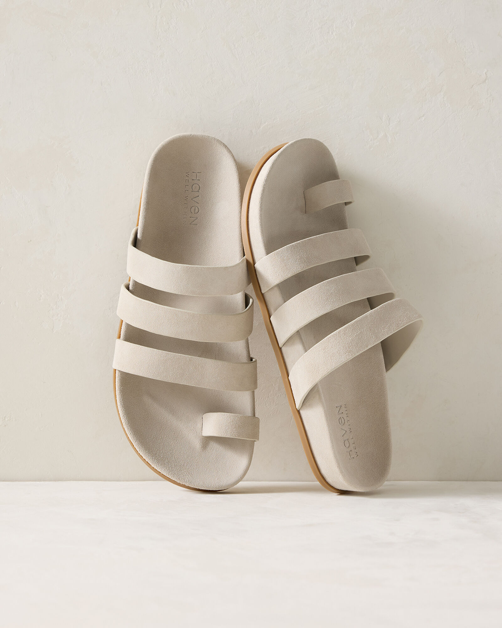 Suede Multi-Strap Sandals