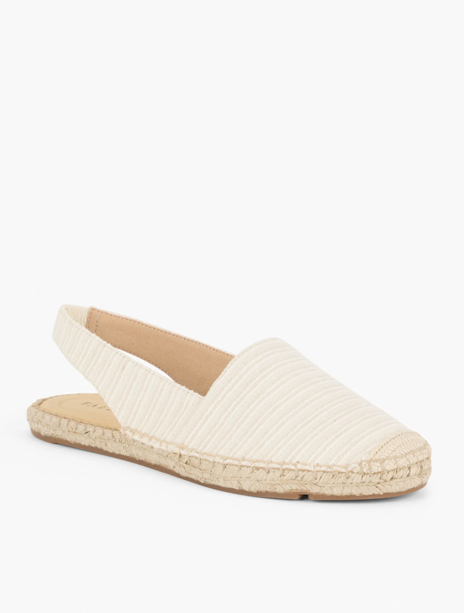 Izzy Slingback Espadrille Flats - Canvas