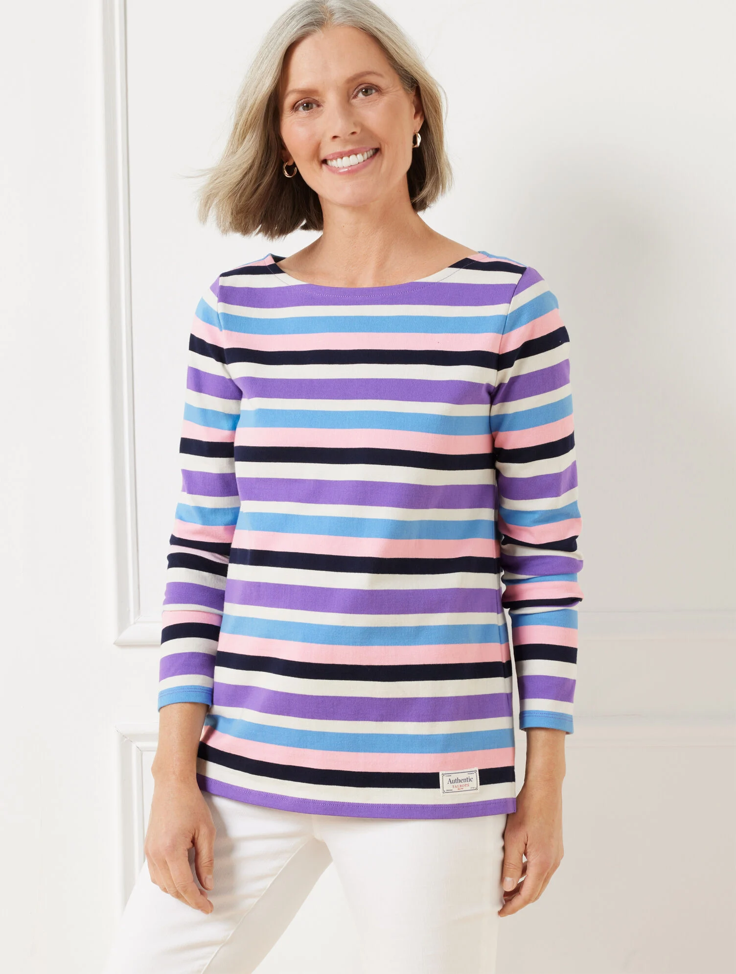 Authentic Talbots Tee - Garden Stripe