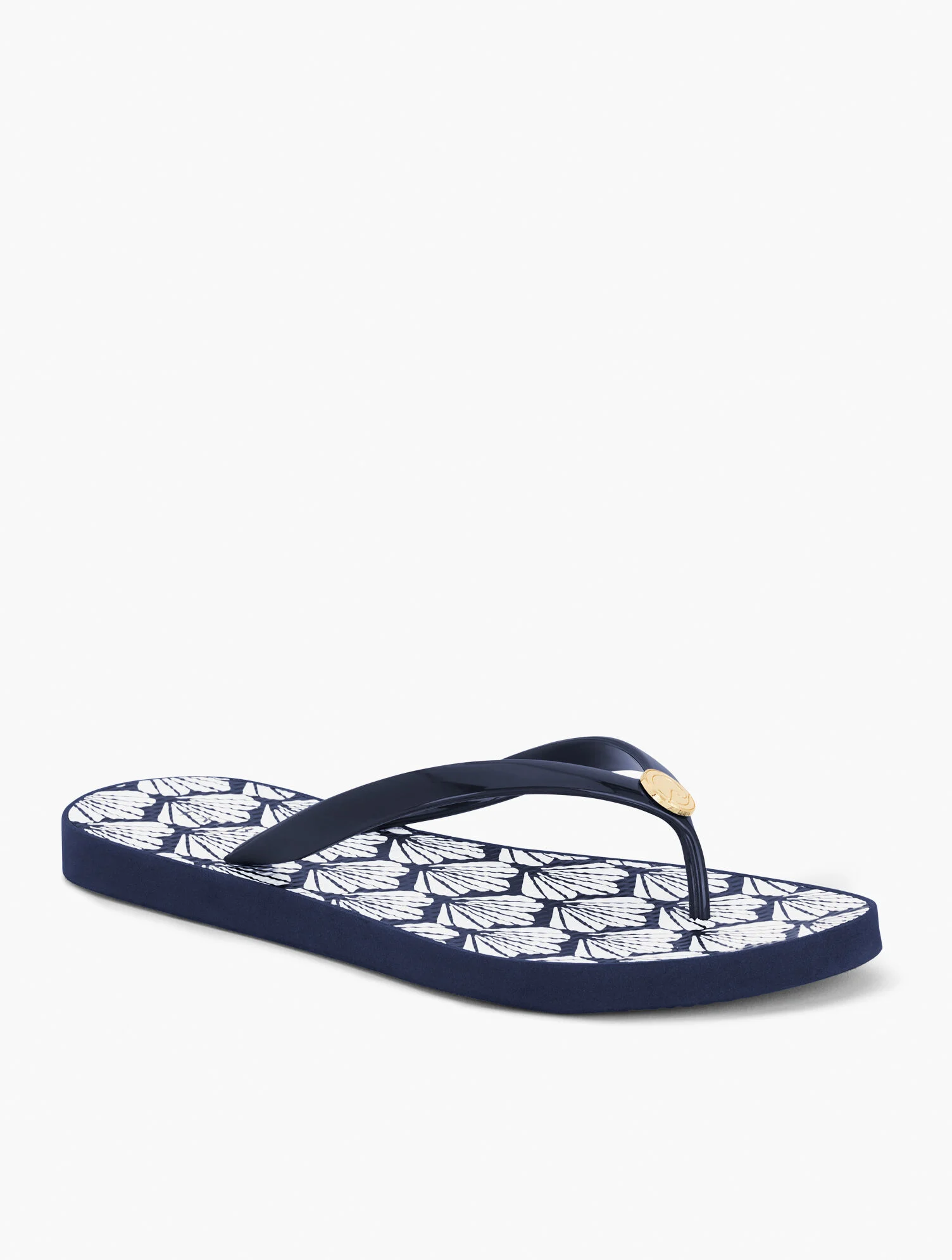 Bea Molded Thong Flip Flops - Aqua Club Fiji Shells