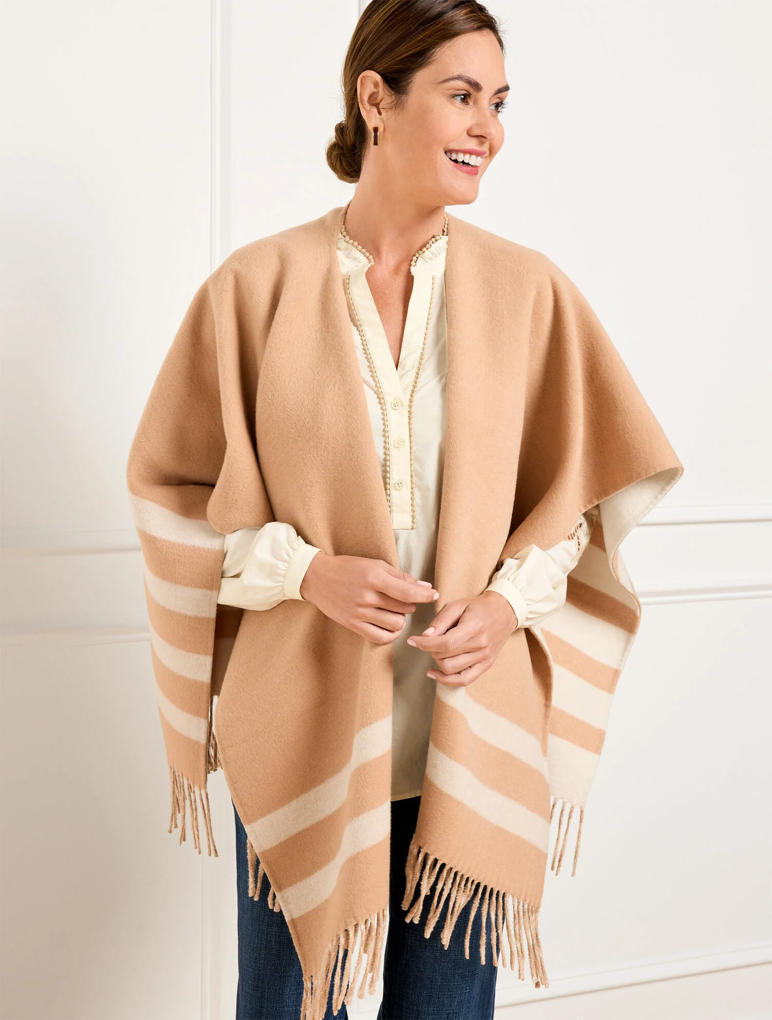 Reversible Double Face Ruana