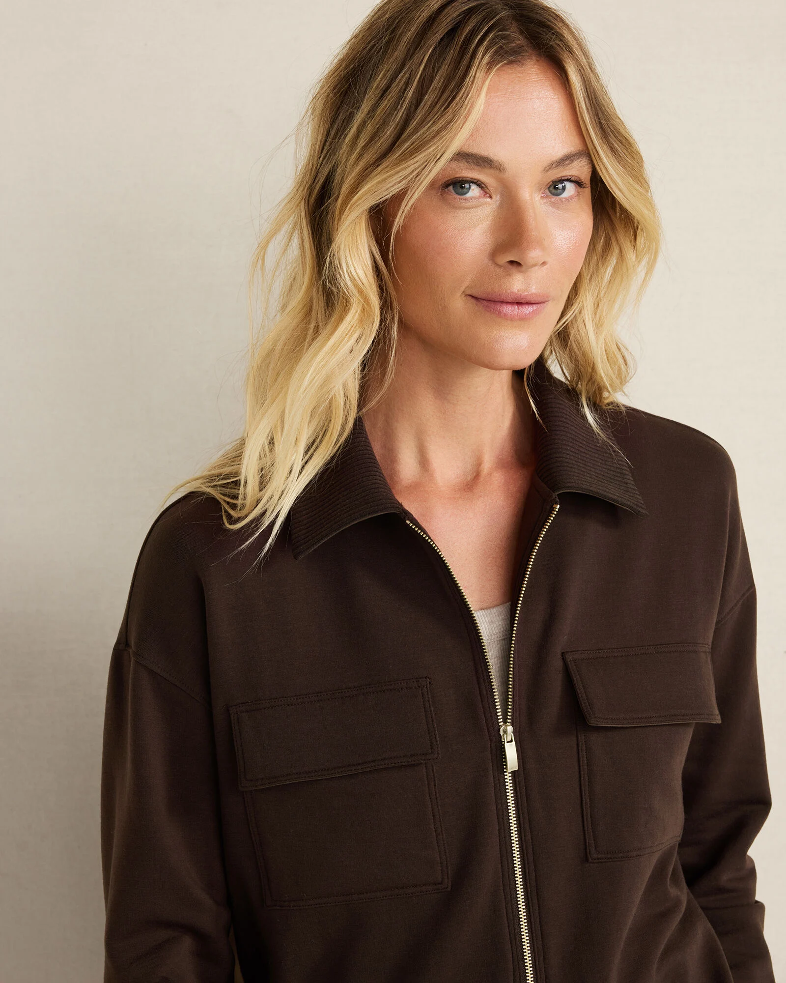 Fleece Collared Jacket