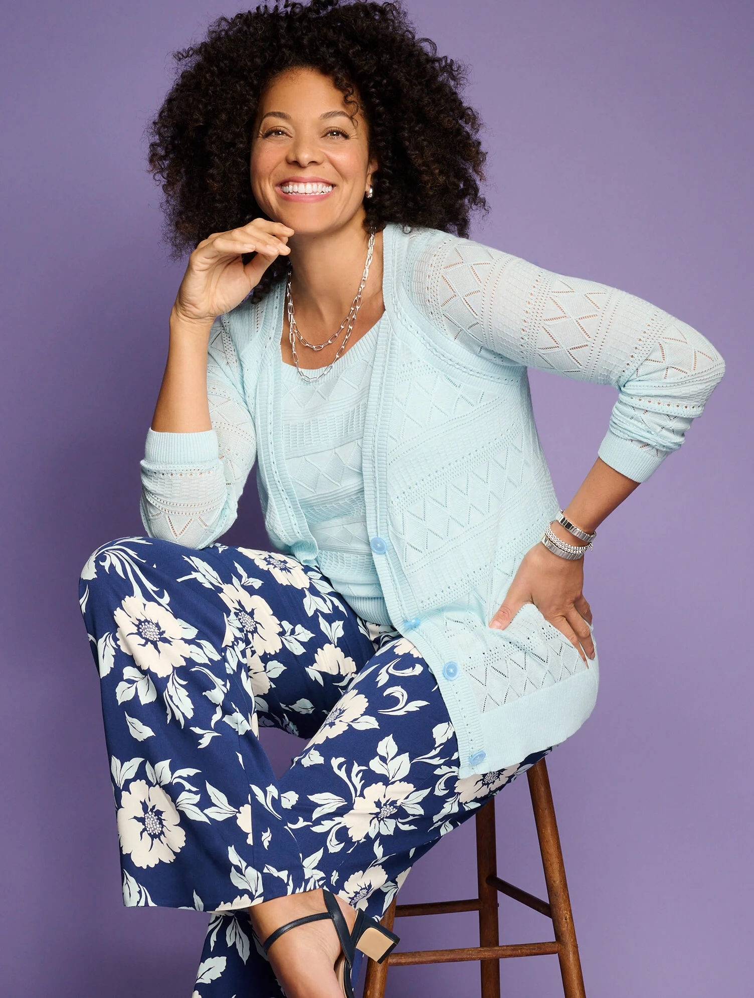 Lace Pointelle Cardigan