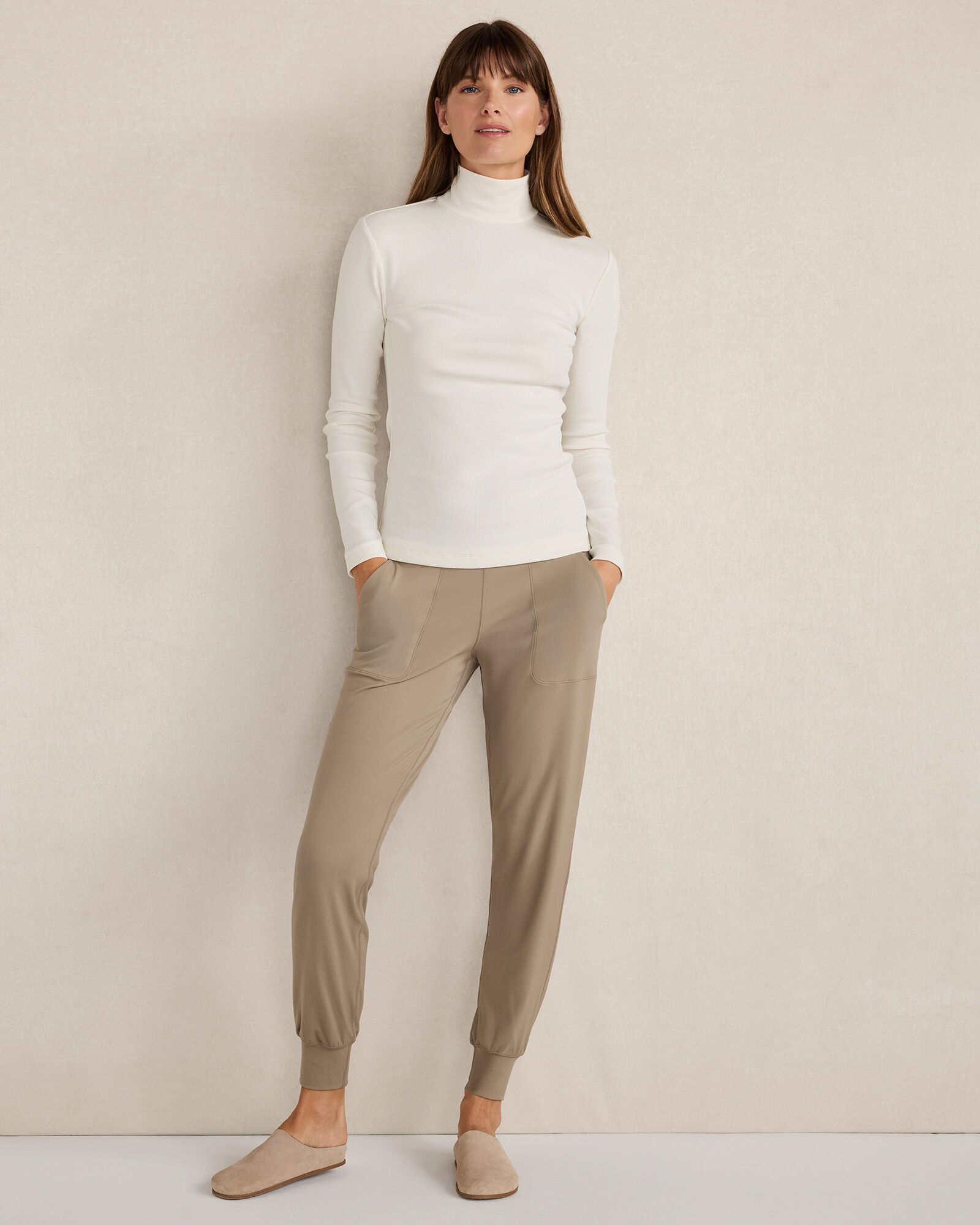 Essential Organic Cotton Mockneck Long Sleeve Tee