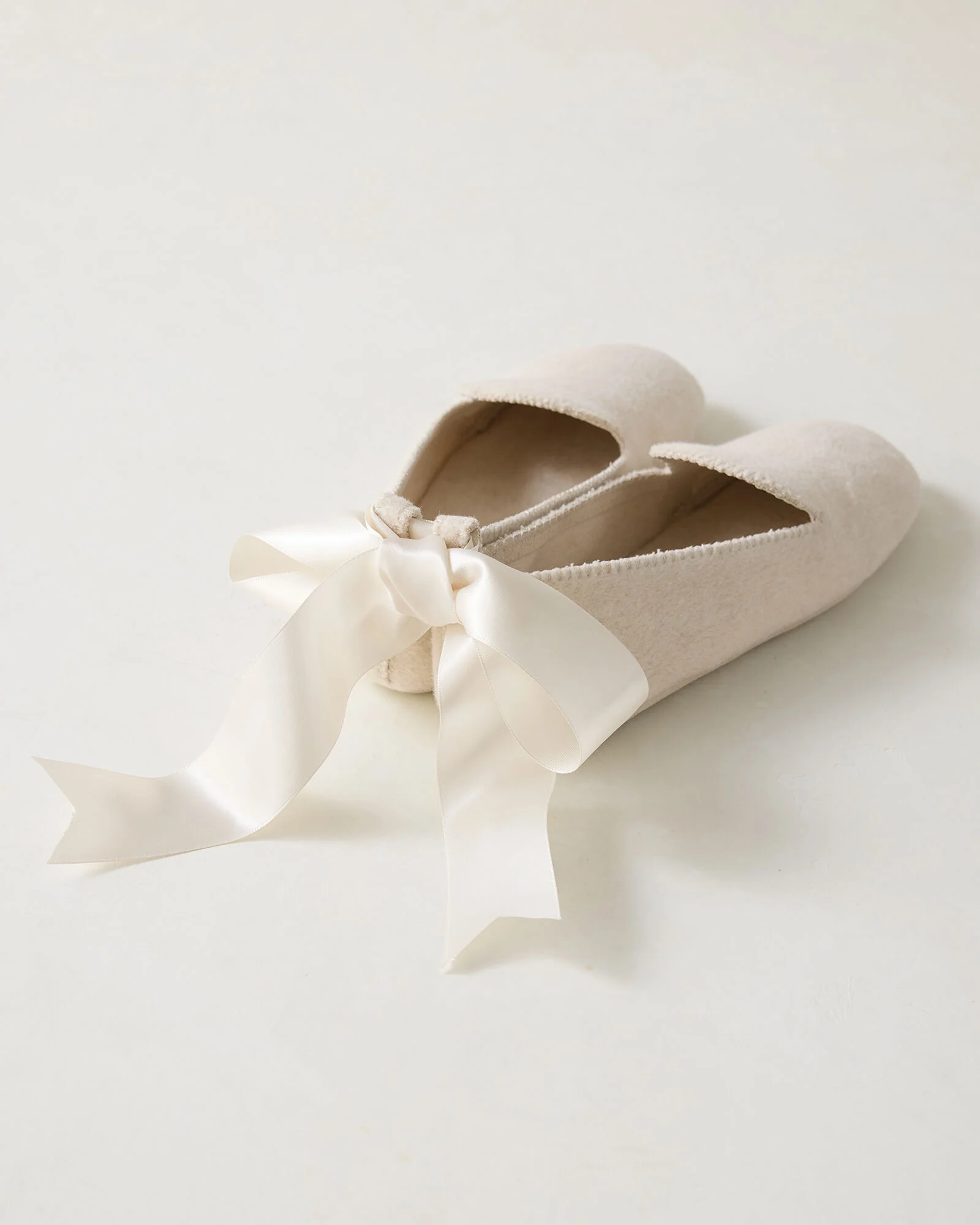 Felted Wool Blend Loafer Slippers