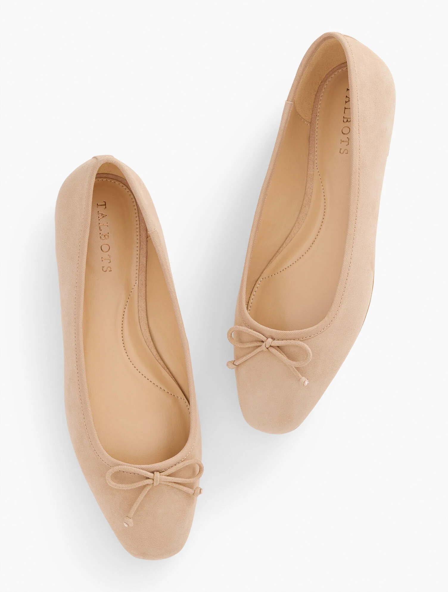 Tinsley Bow Suede Ballet Flats
