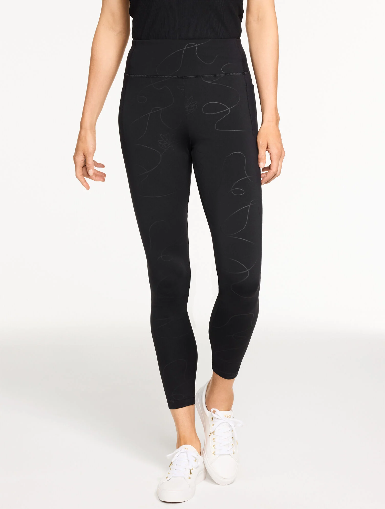 Out & About Leggings - Linear Floral