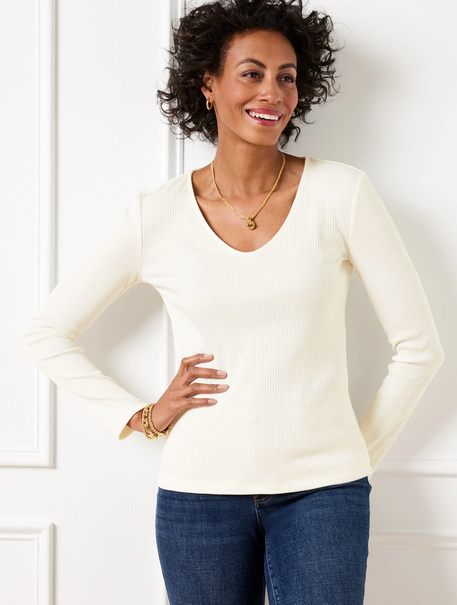 Ribbed Long Sleeve Tee