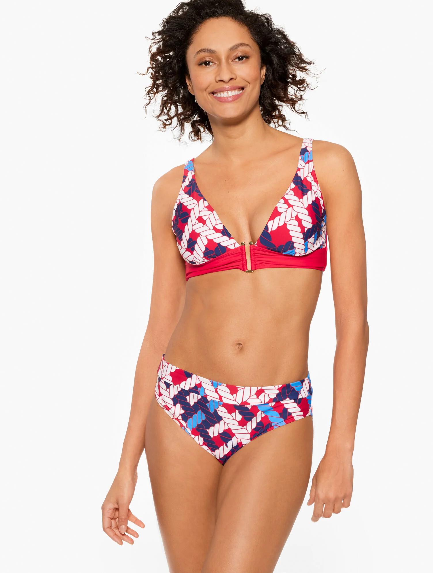 Aqua Club V-Neck Bikini Top - Nautical Vibes