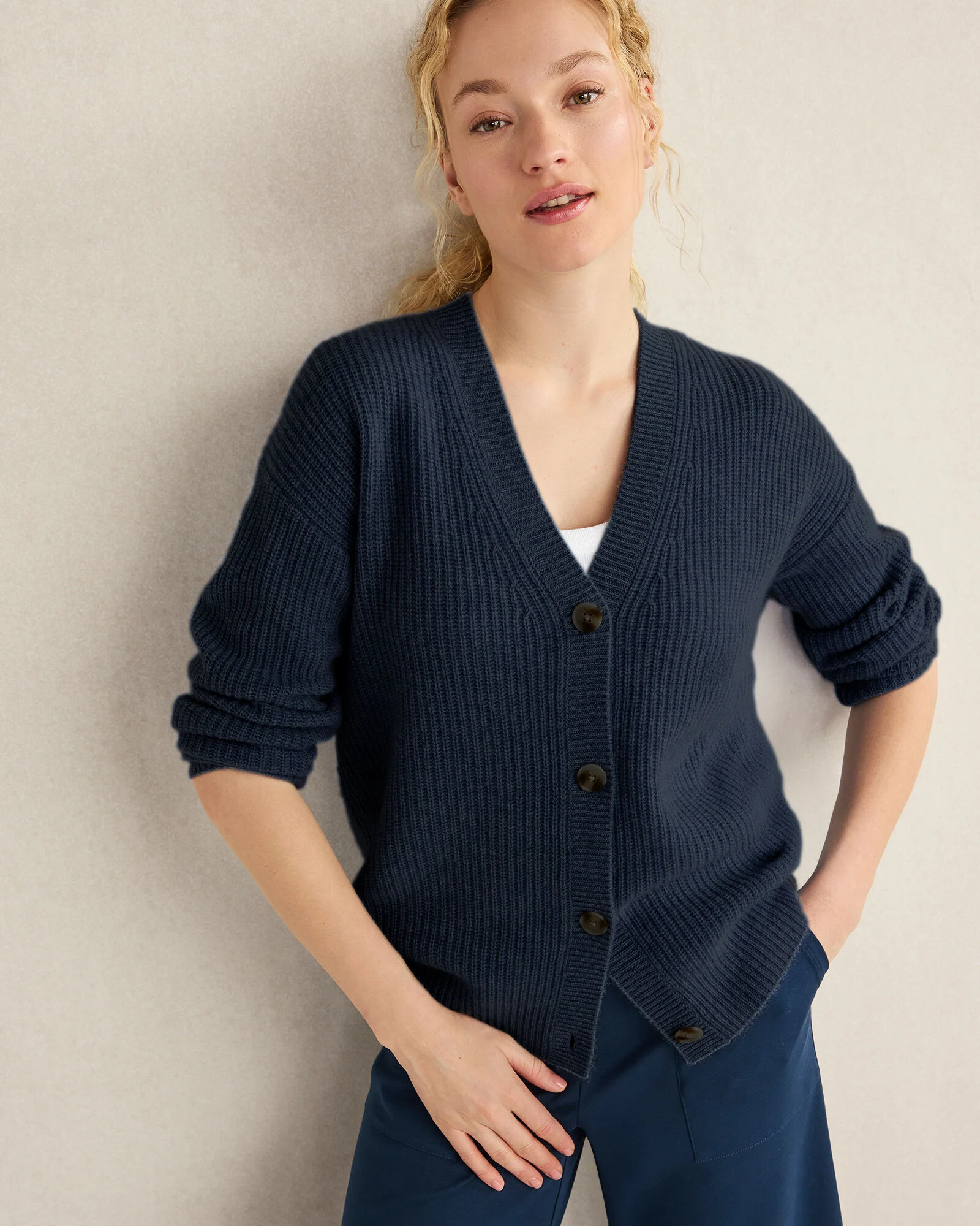 Cashmere Shaker Stitch Cardigan