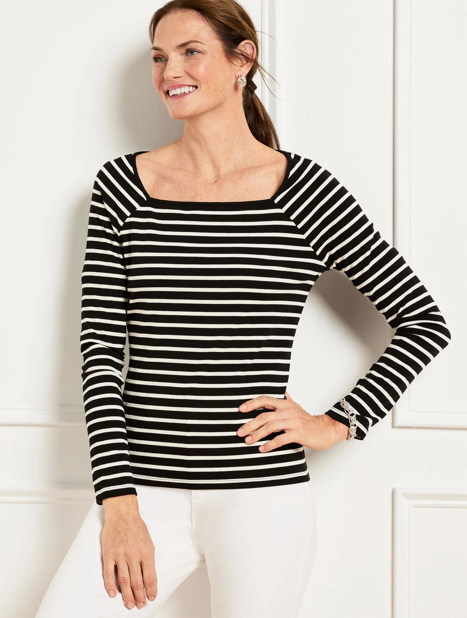 Square Neck Raglan Tee