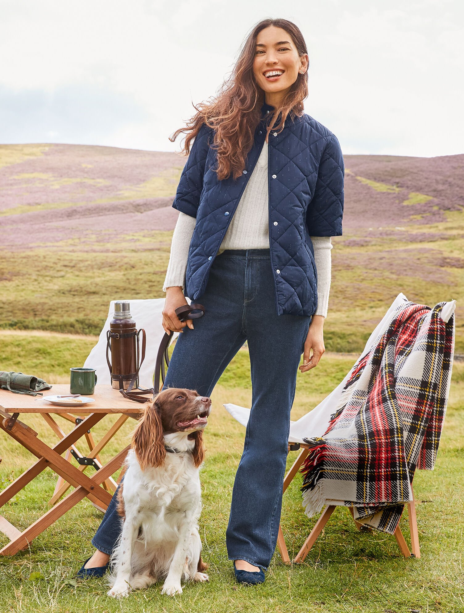 Madison Rhinestone Suede Ballet Flats