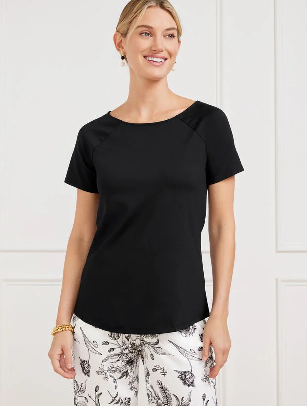 Effortless Jersey Bateau Neck Tee