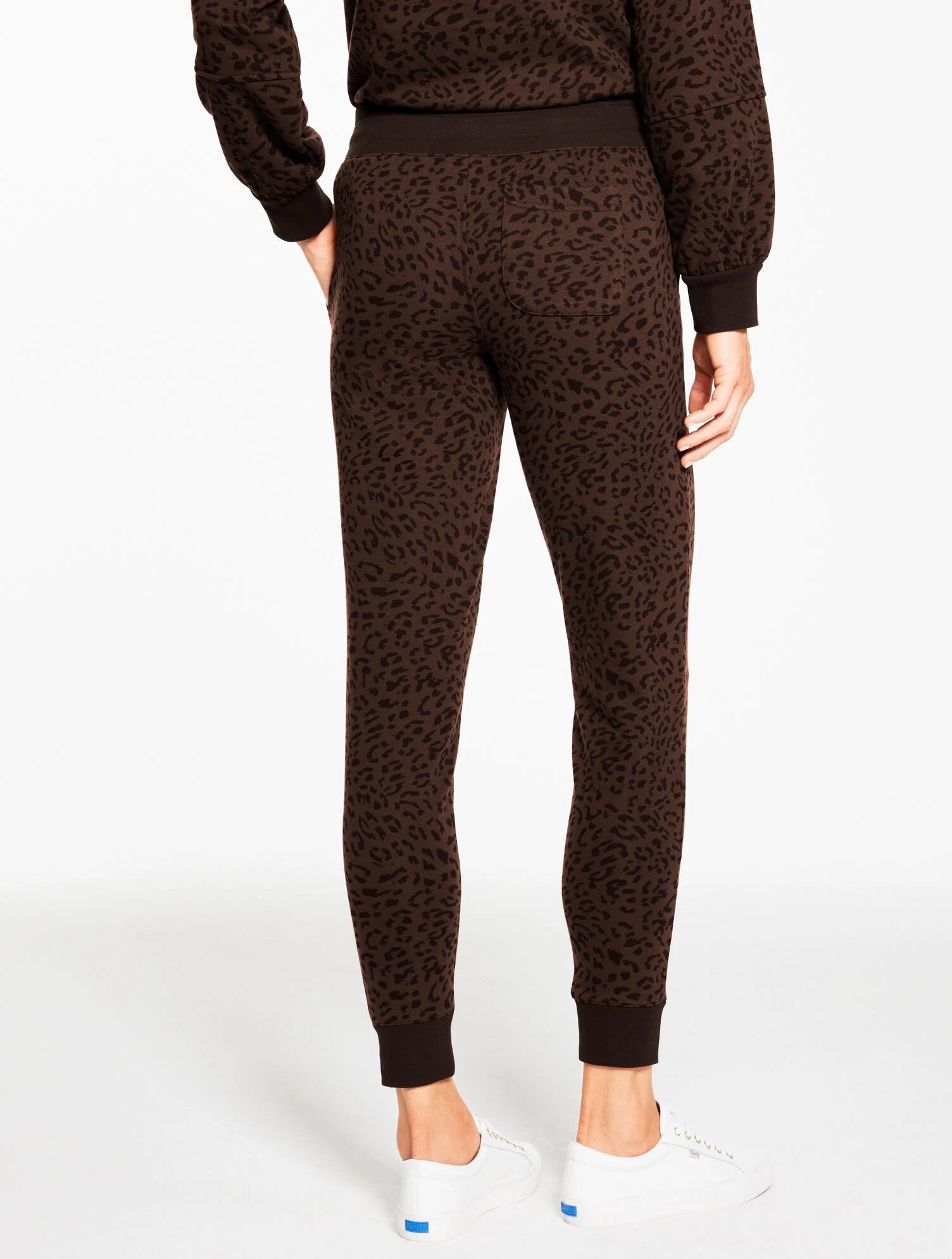 Cozy French Terry Joggers - Tonal Cheetah