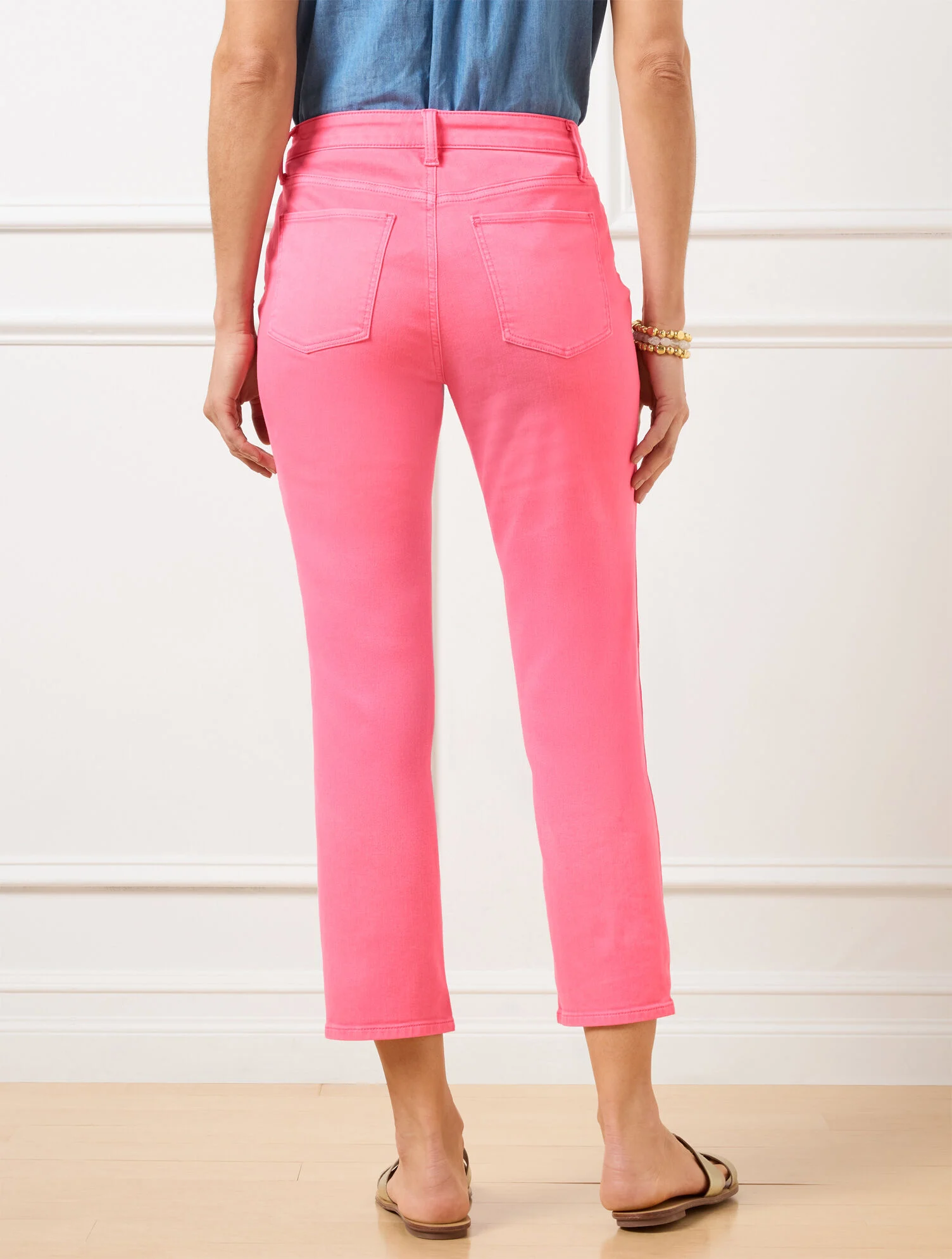 Straight Crop Jeans - Garment Dyed