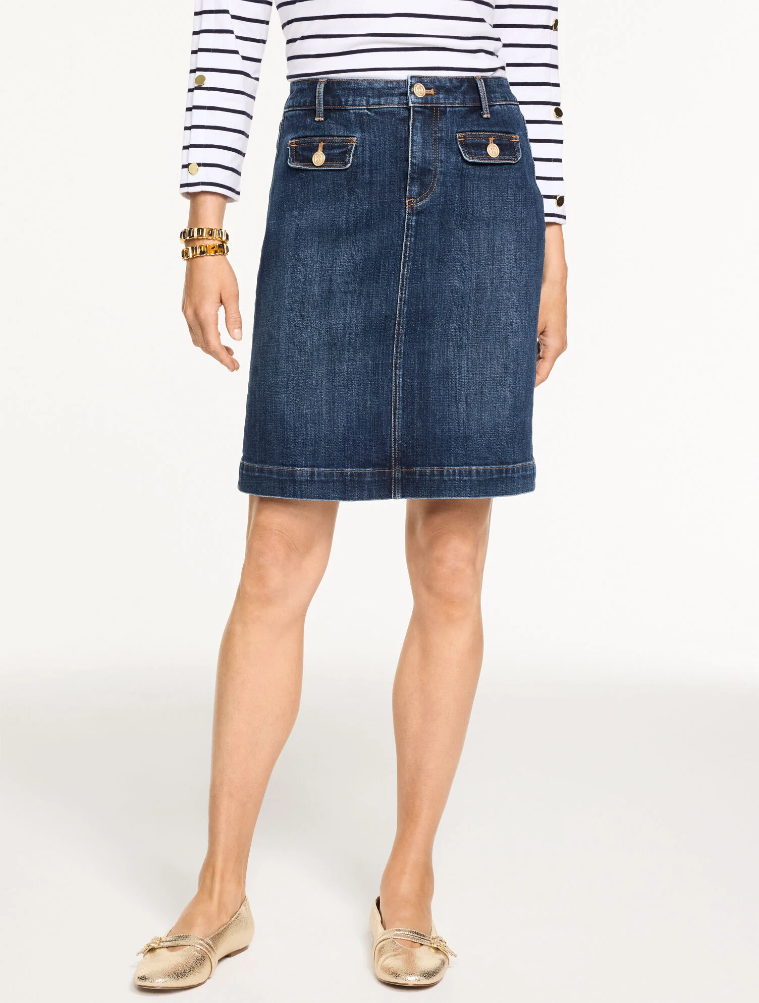 Denim A-Line Skirt - Adelaide Wash