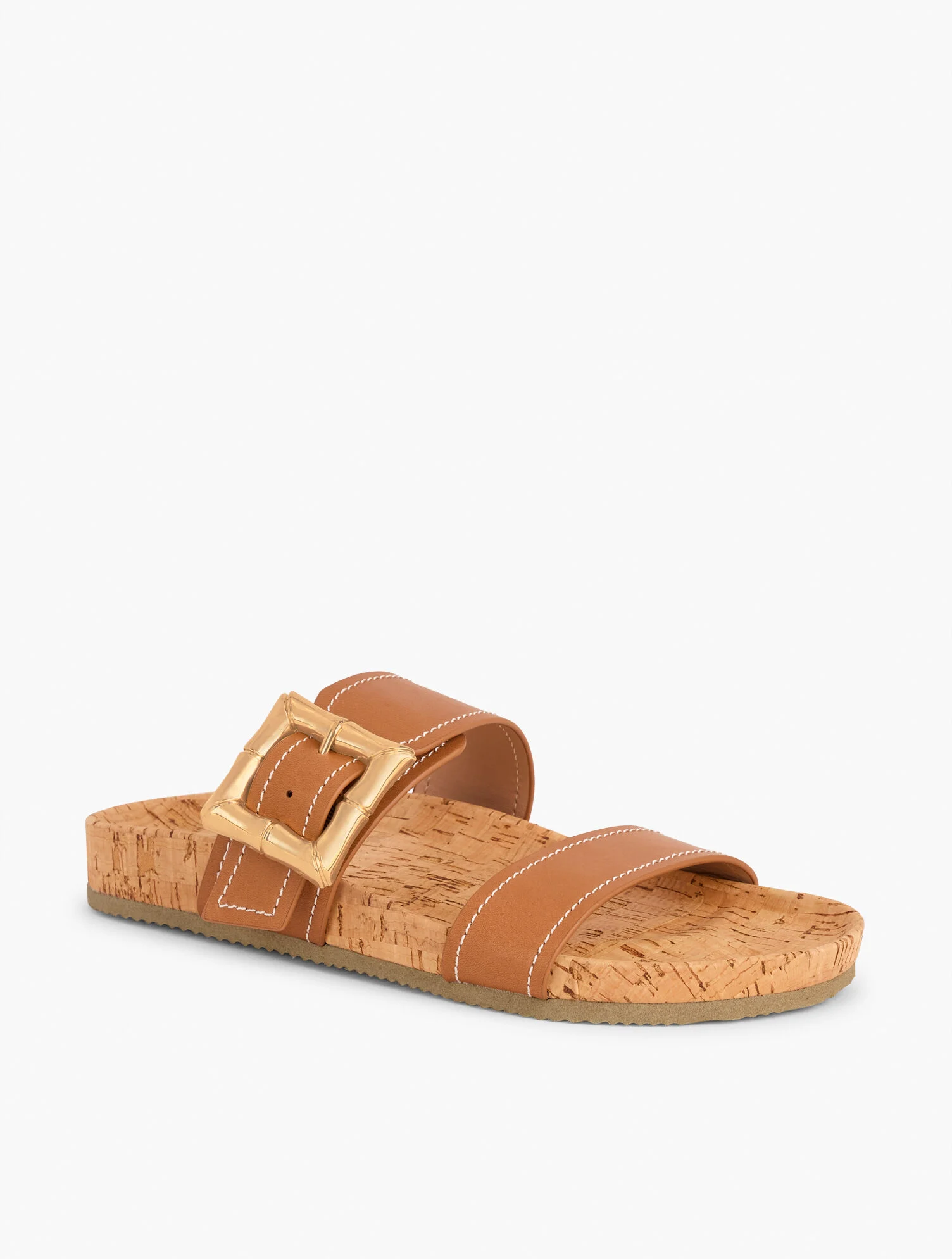Malia Buckle Vachetta Slides