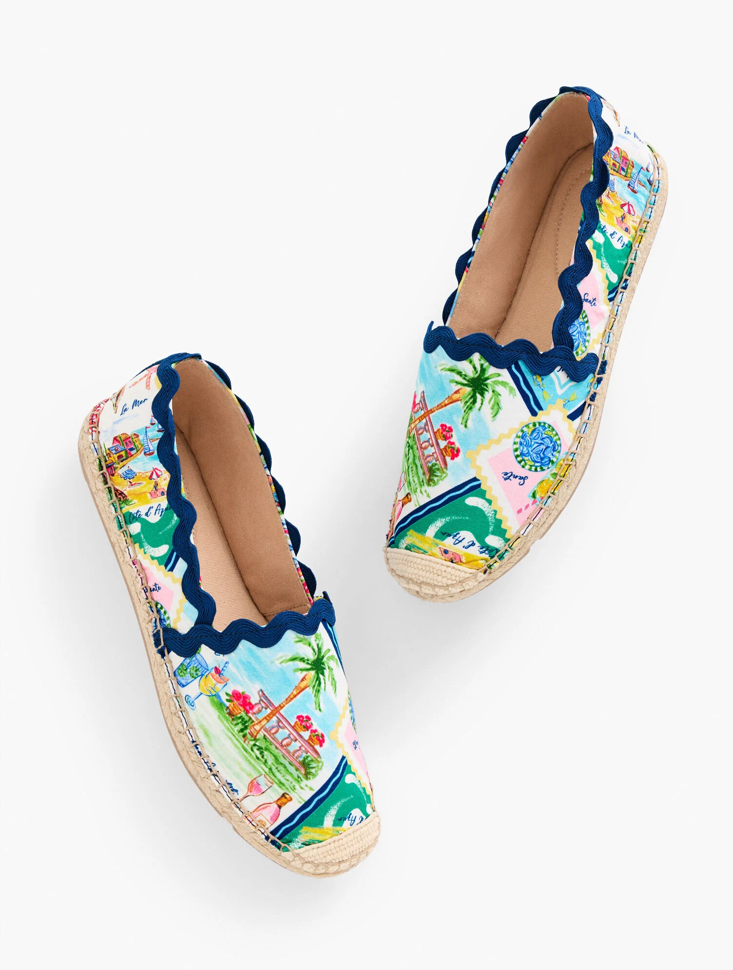Izzy Canvas Espadrille Flats - Summer Vista