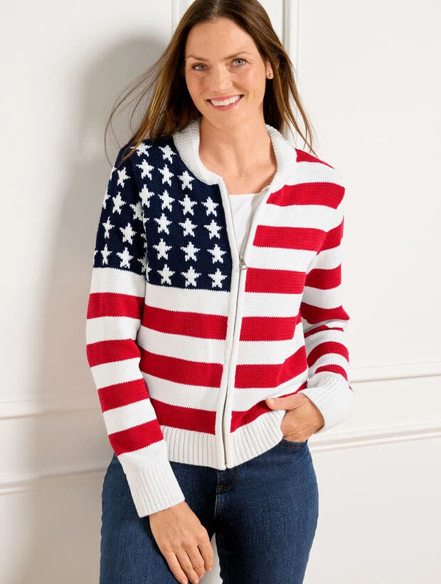 Flag Sweater Jacket