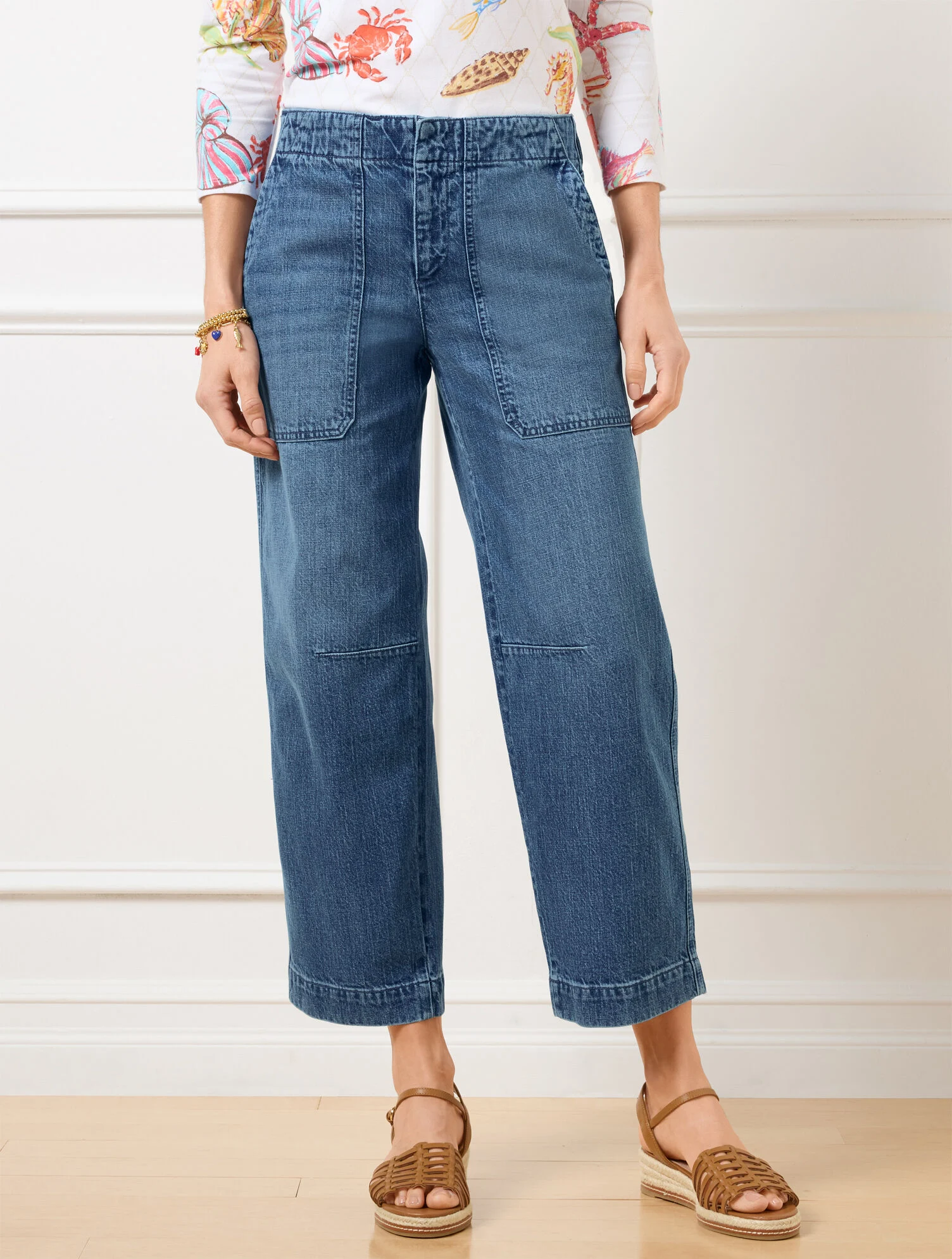 Straight Crop Jeans - Alessia Wash