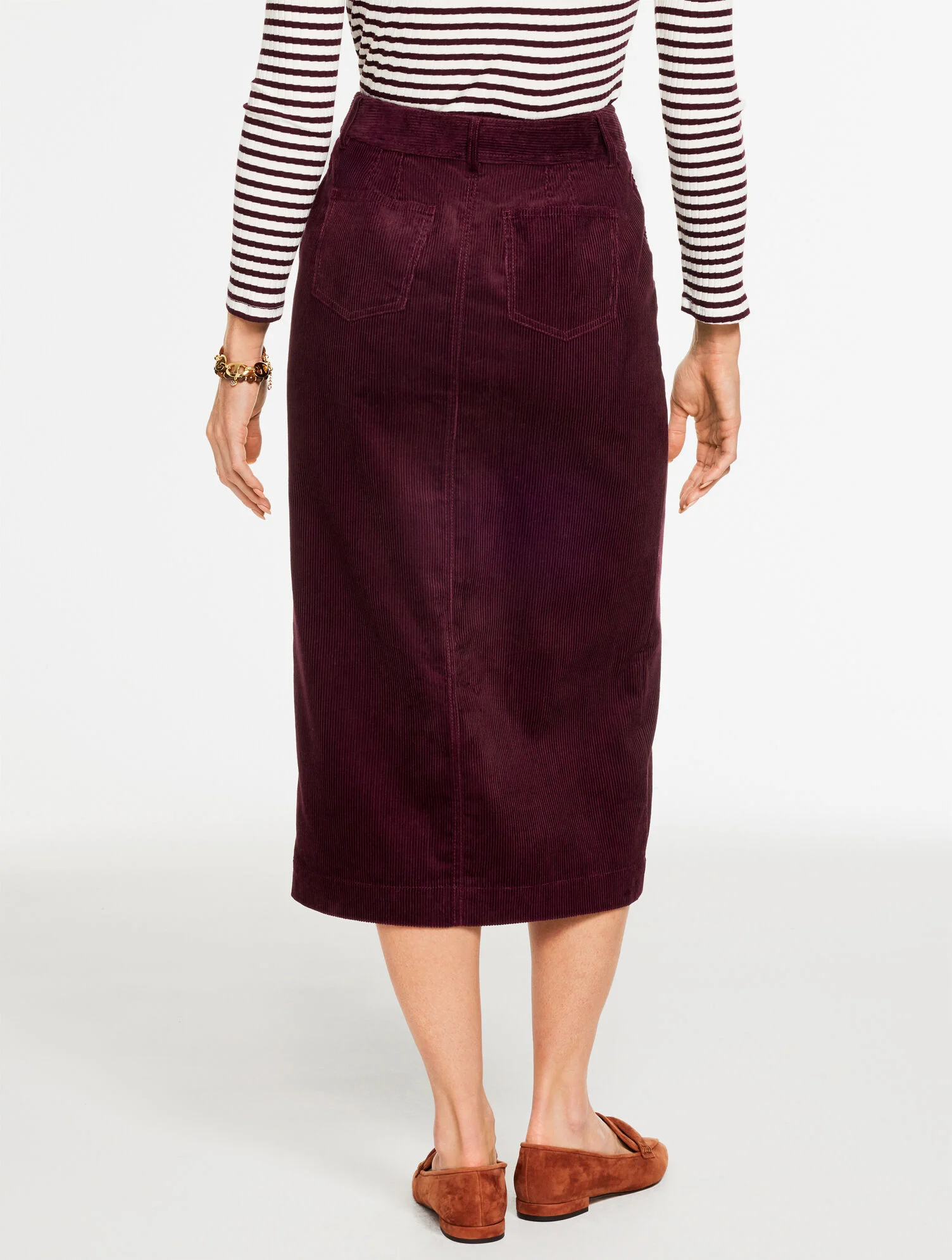 Corduroy Midi Skirt