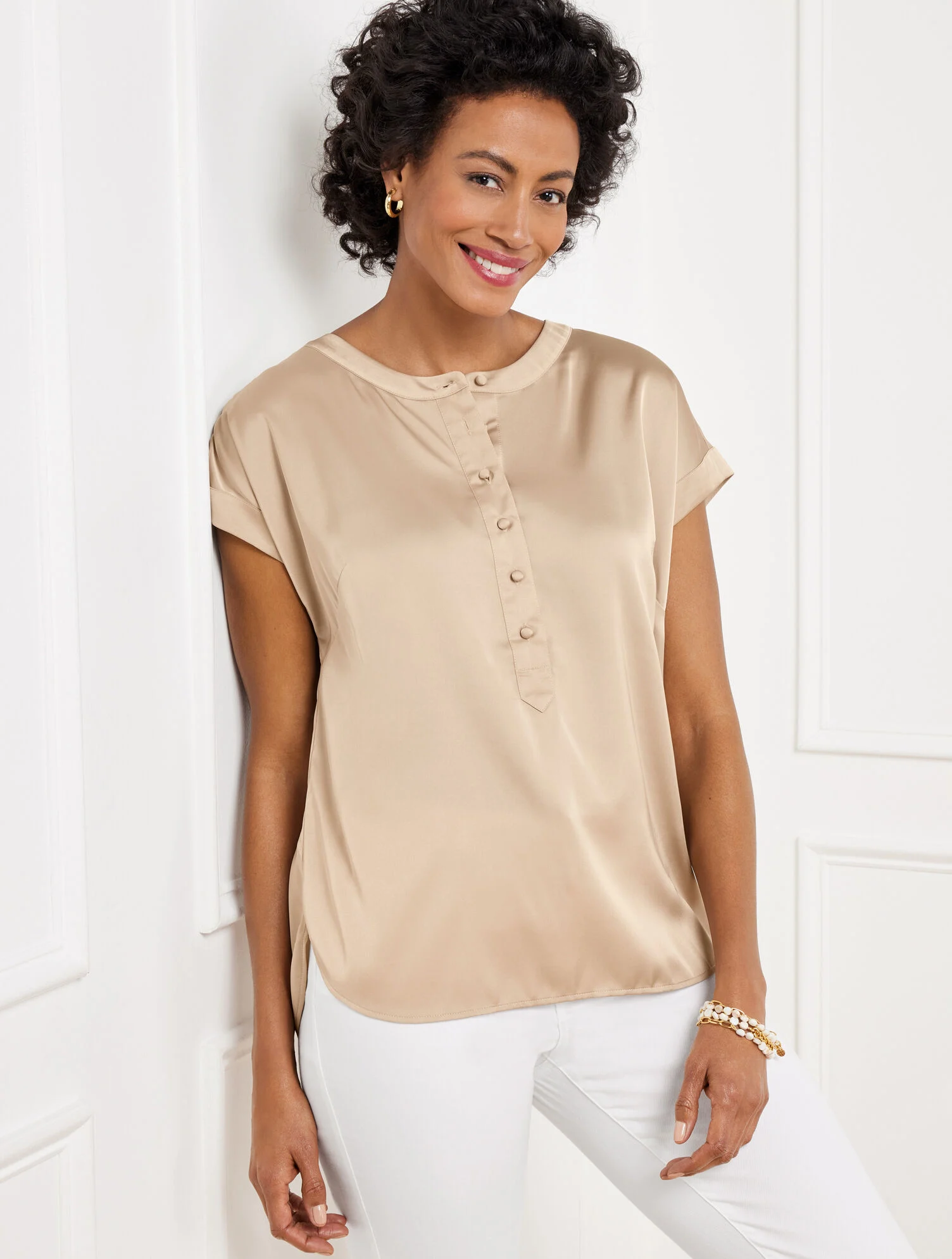 Soft Satin Charmeuse Top