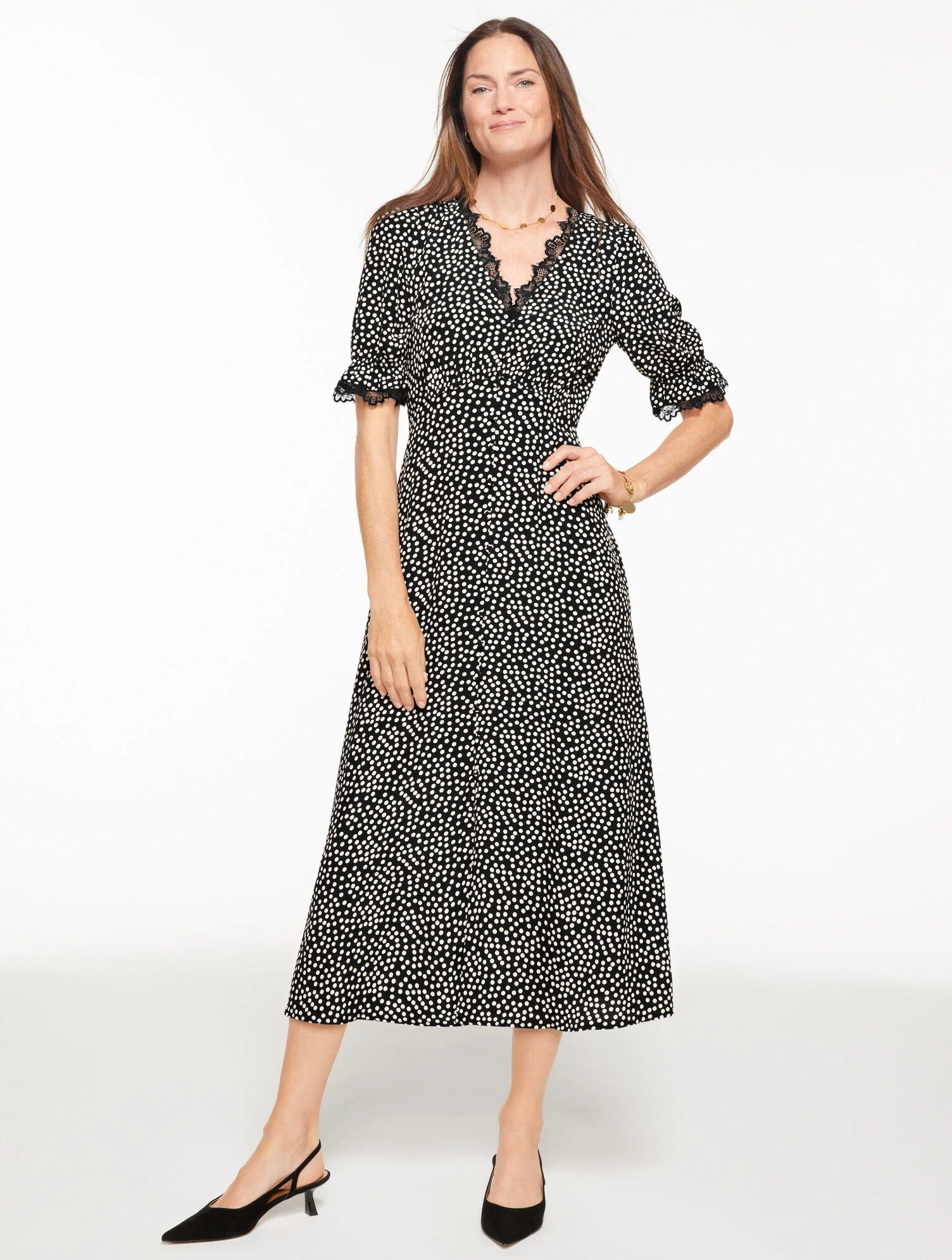 Fit & Flare Midi Dress - Darling Dot