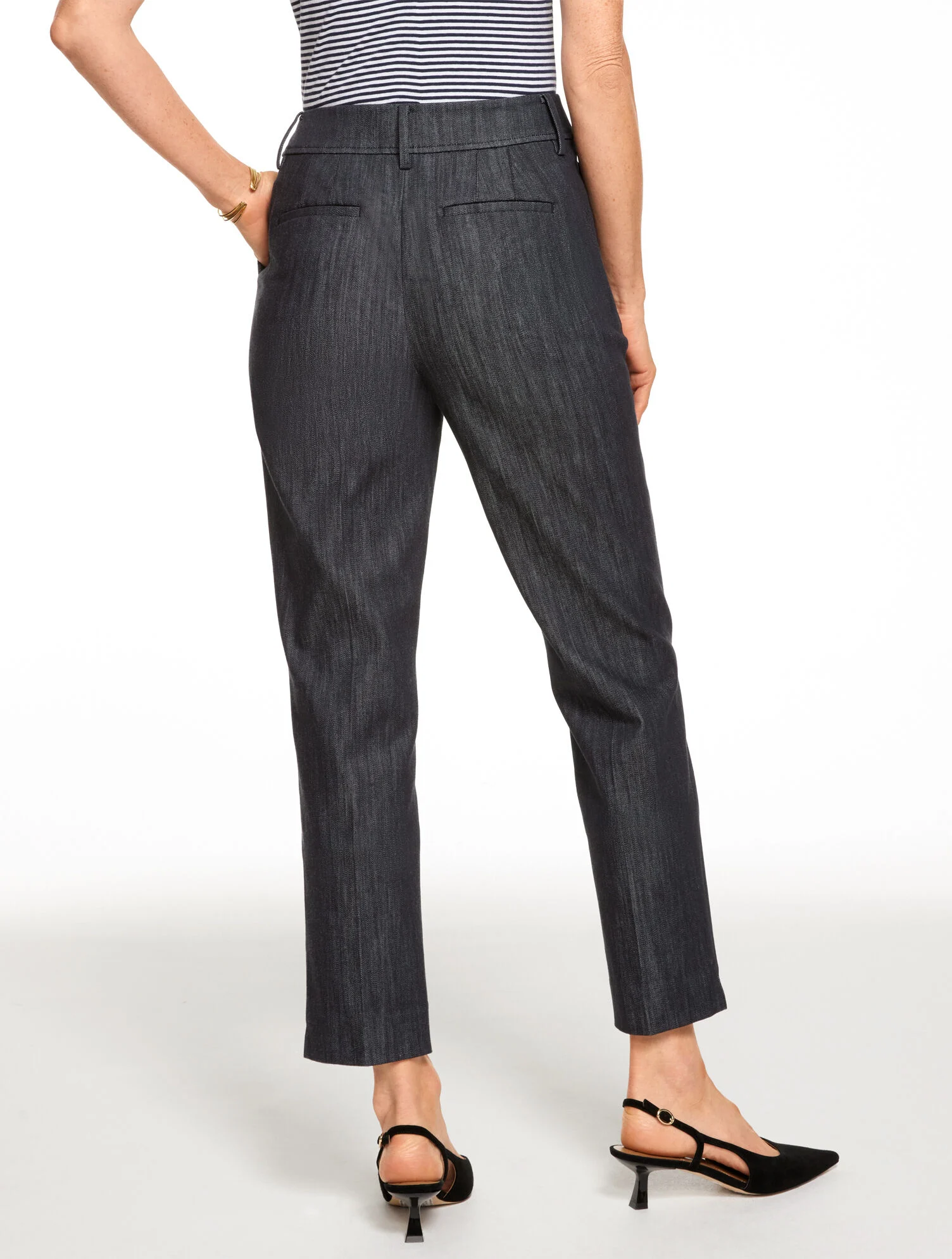 Slim Leg Refined Denim Pants