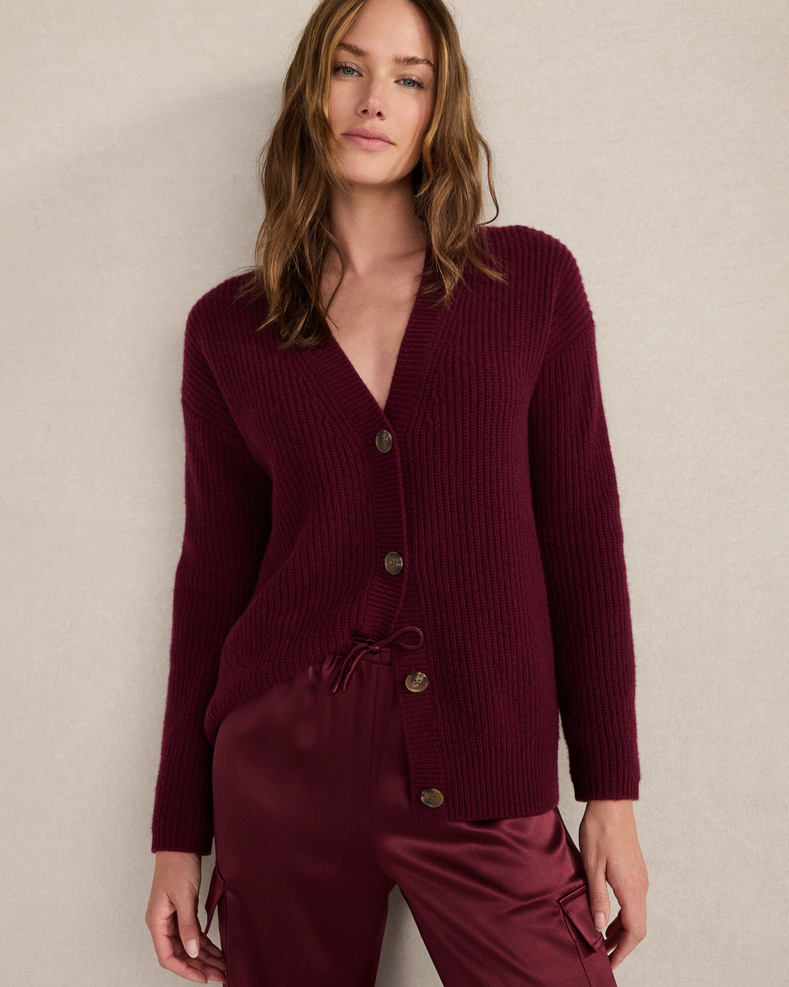 Cashmere Shaker Stitch Cardigan