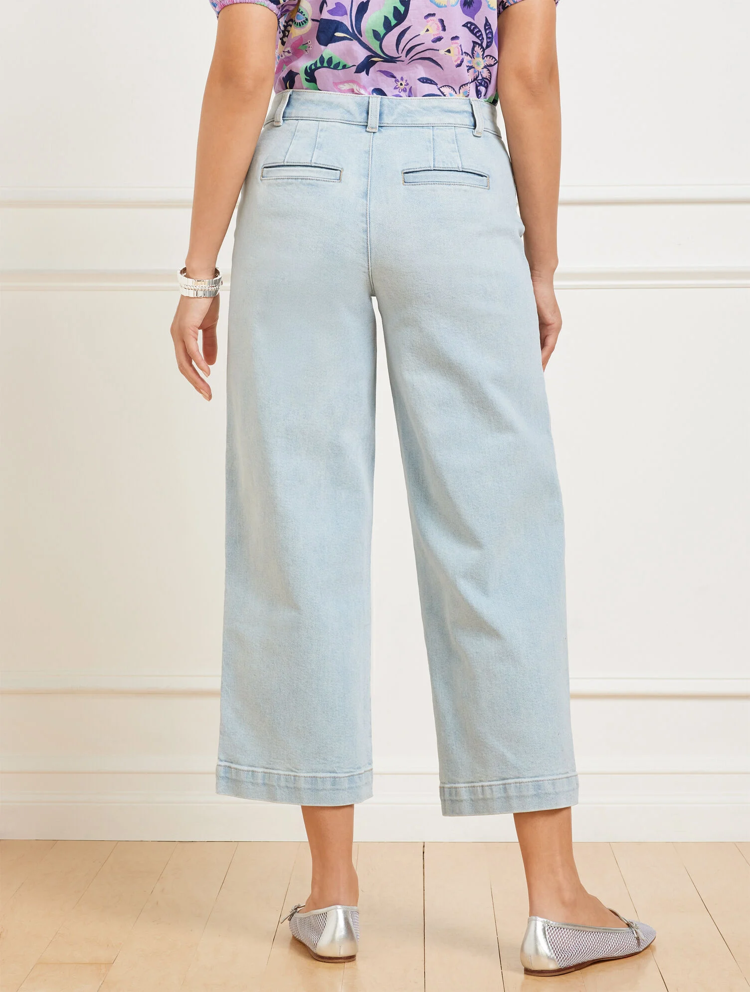Wide Crop Jeans - Rhodes Wash