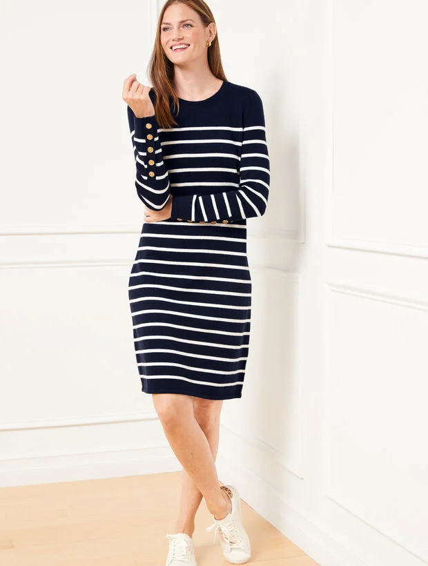 Crewneck Sweater Dress - Breton Stripe