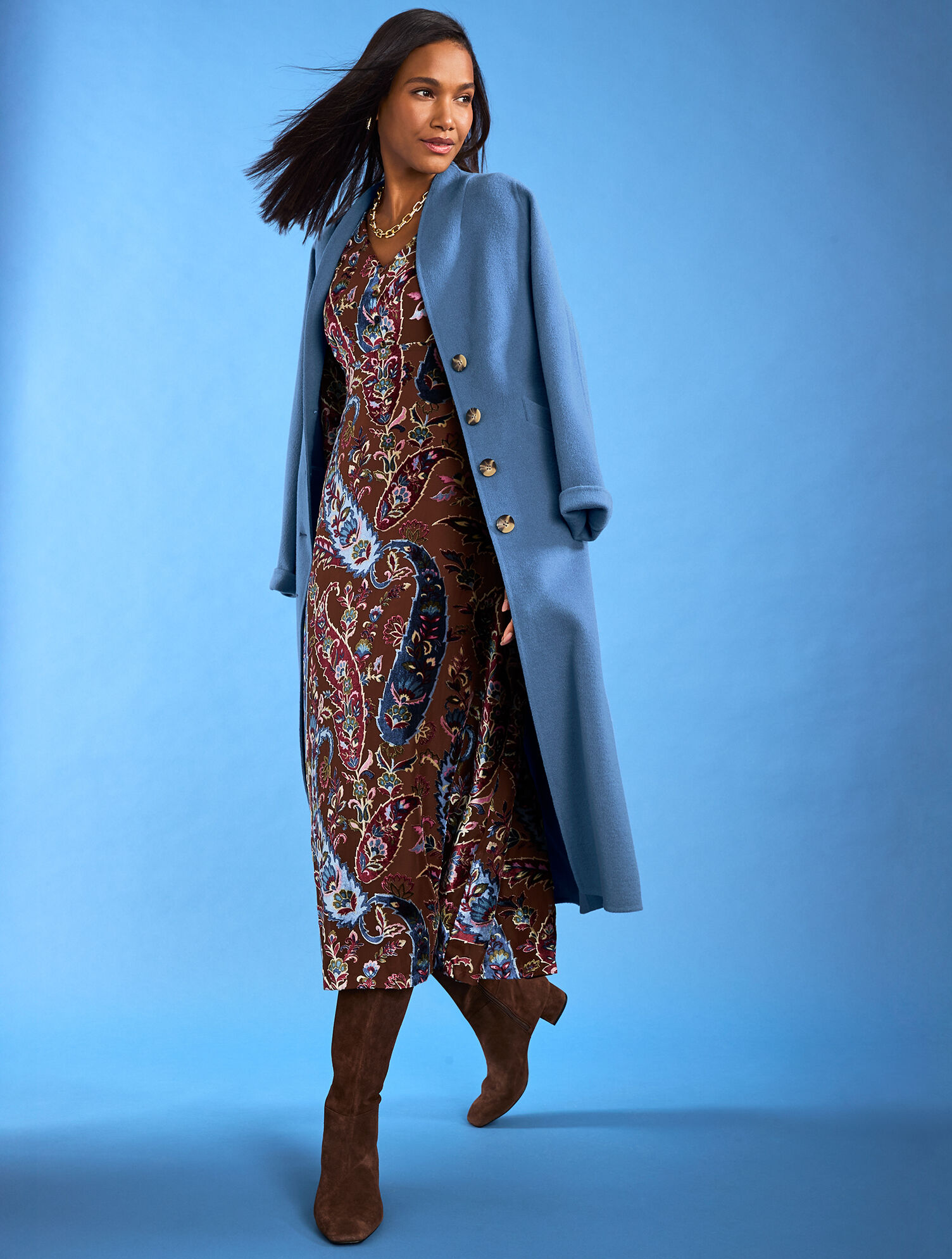 Belted Wool Blend Coat
