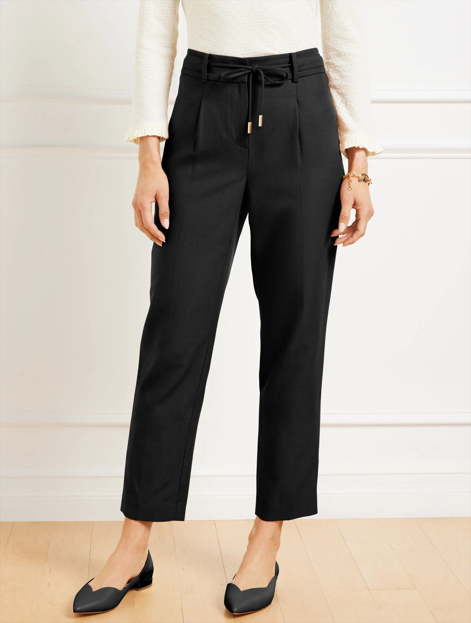 Tapered Ankle Pleated Pants