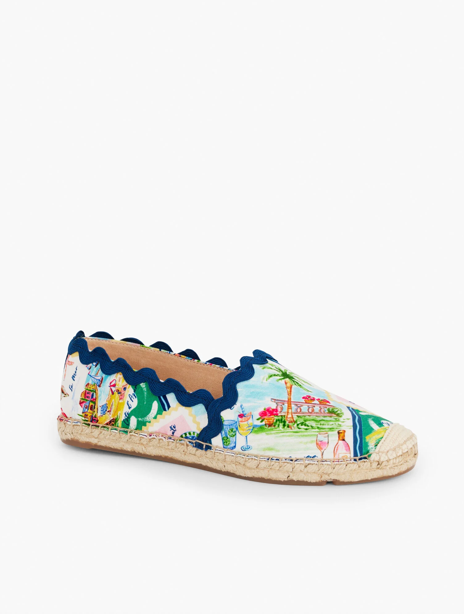 Izzy Canvas Espadrille Flats - Summer Vista