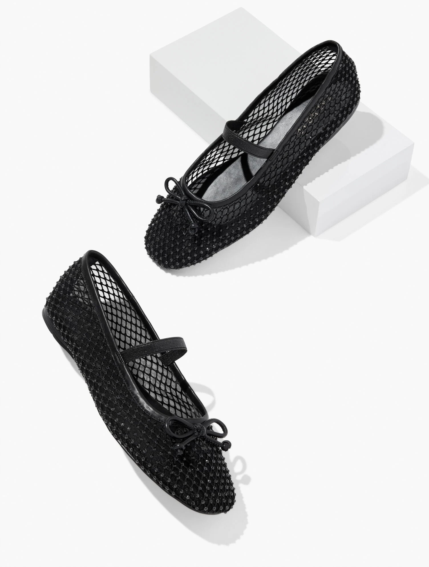 Blaine Soft Sole Mesh Rhinestone Ballet Flats