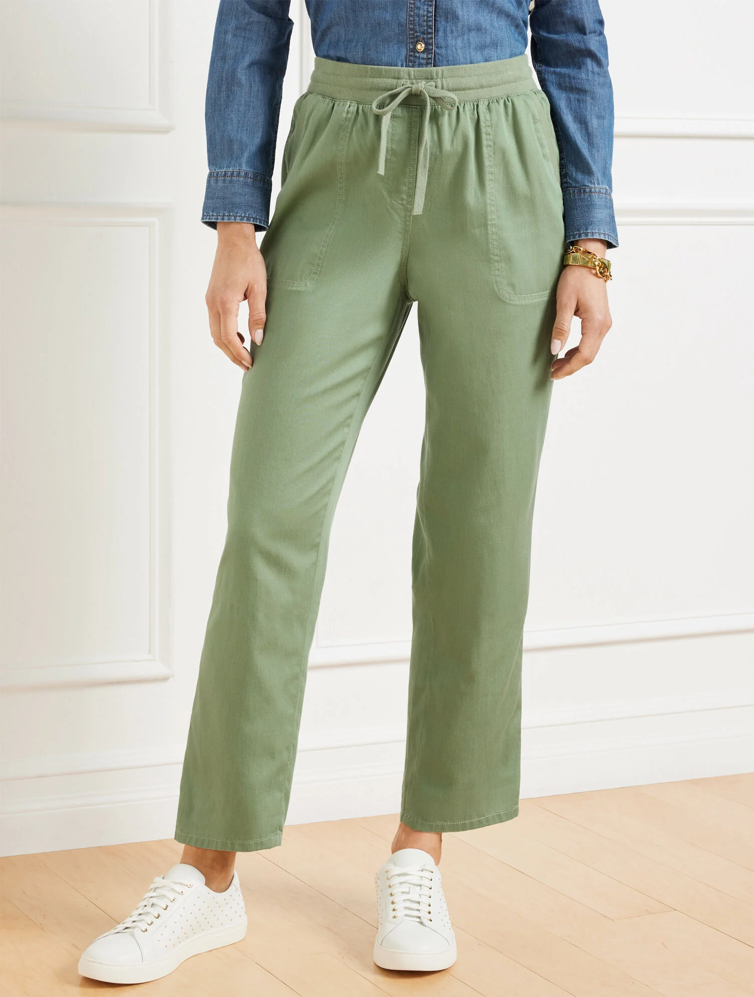 Straight Ankle Relaxed Pull-On Pants