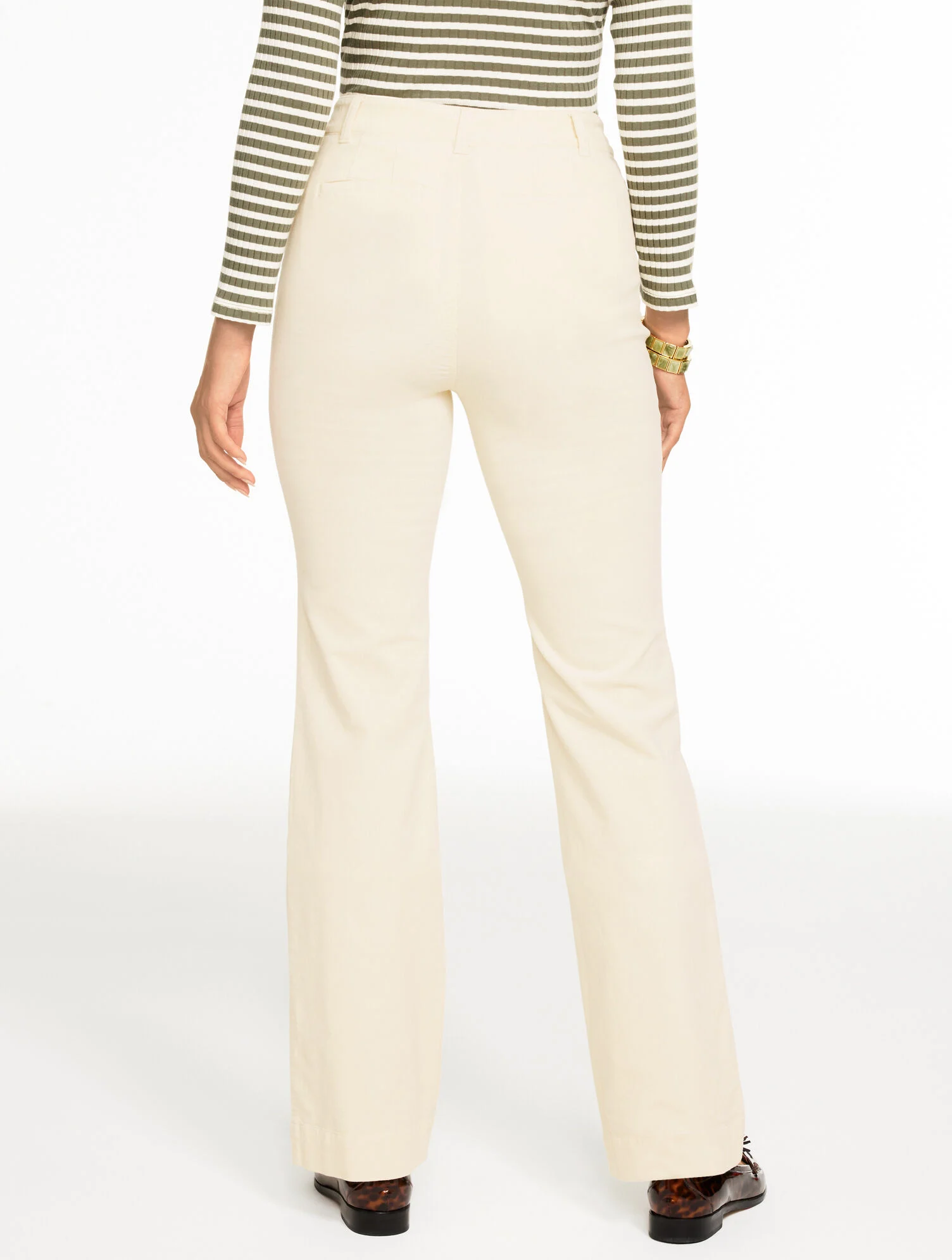 Flare Leg Stretch Corduroy Pants