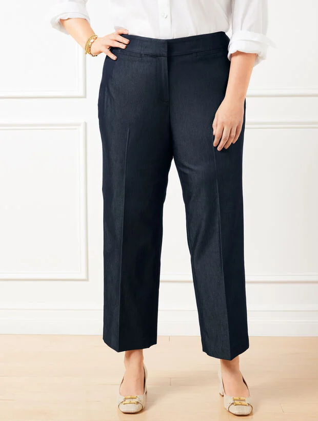 Plus Exclusive Refined Denim Slim Wide Ankle Pants