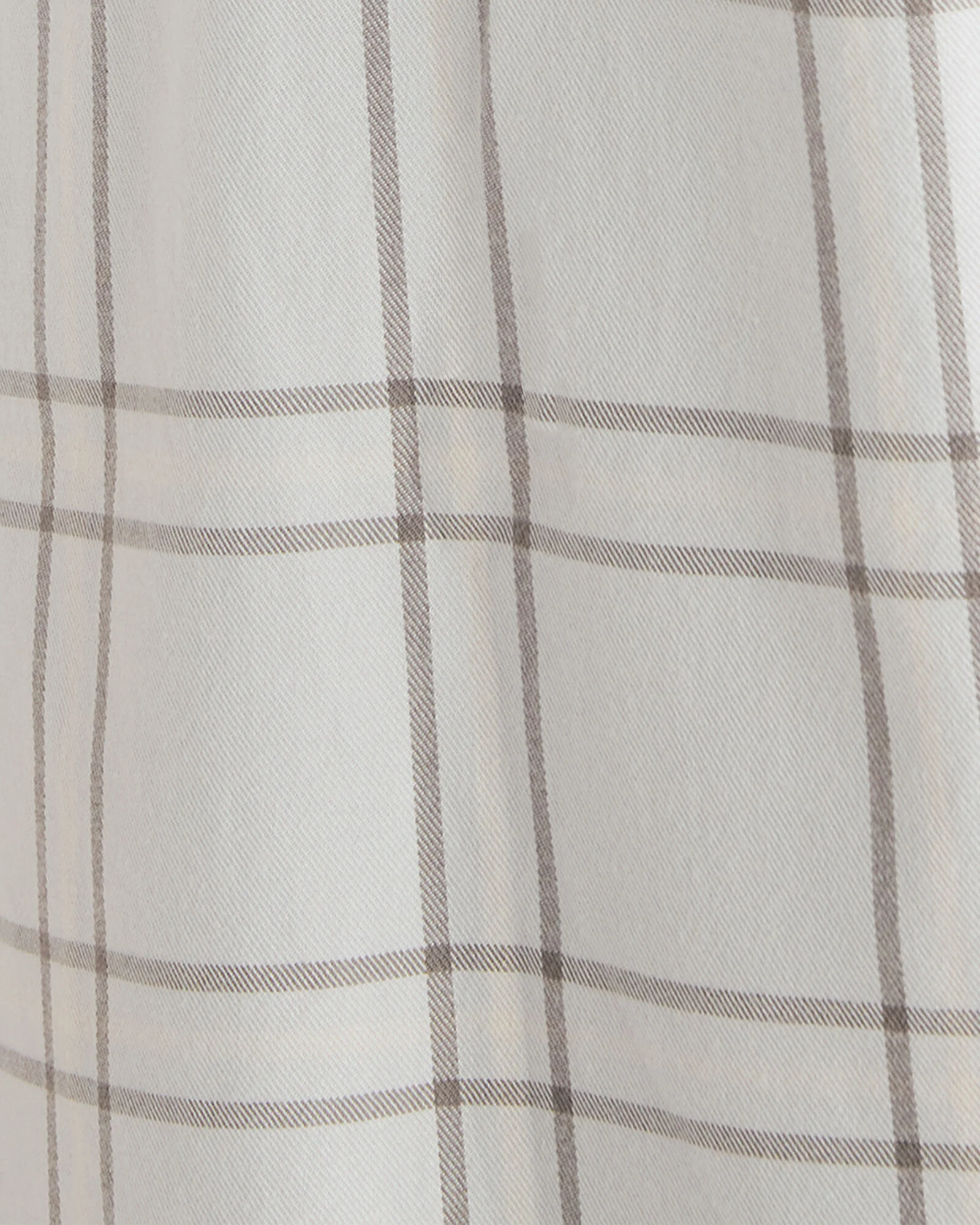 Lightweight Flannel Windowpane Pajama Top