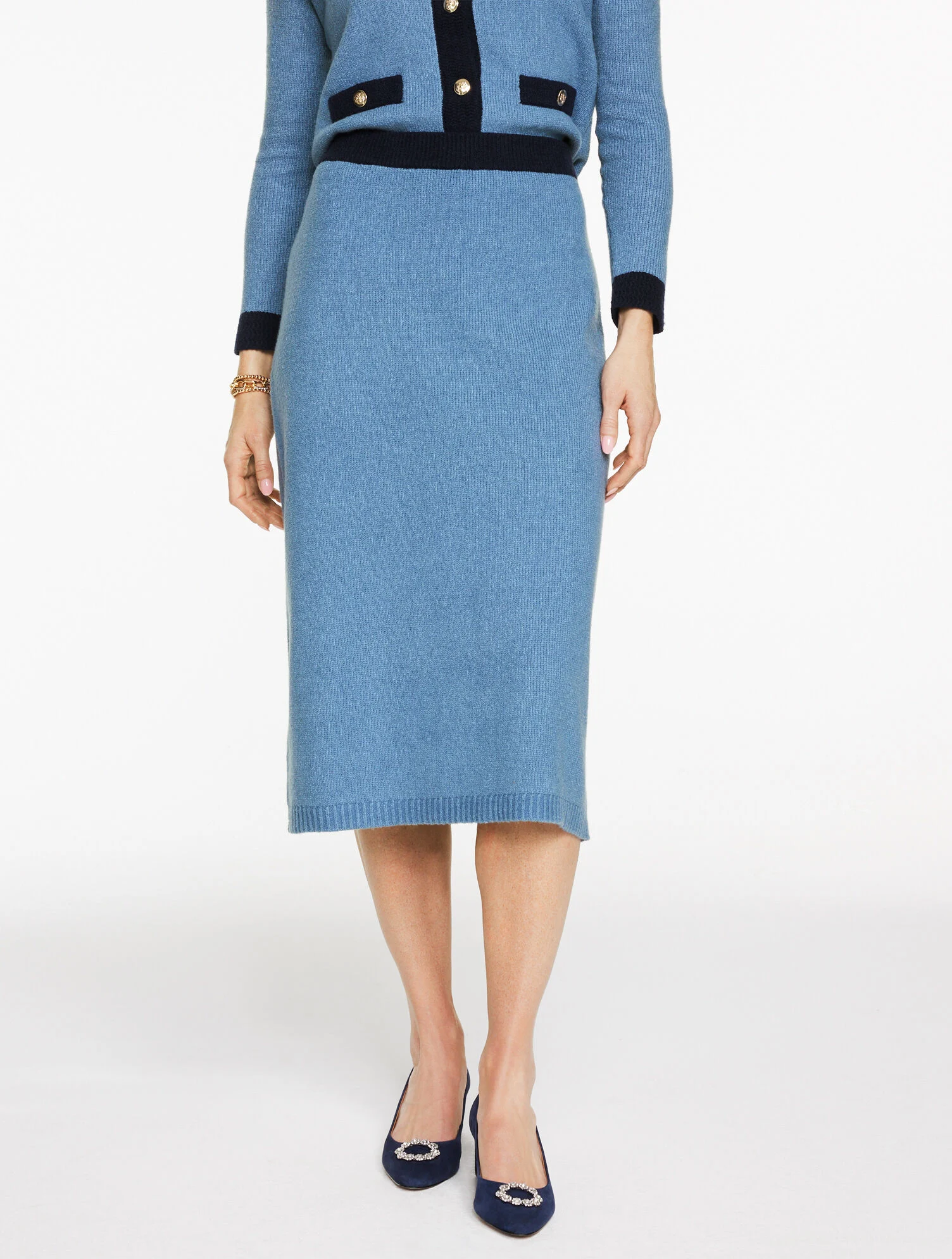 Bouclé Pencil Skirt