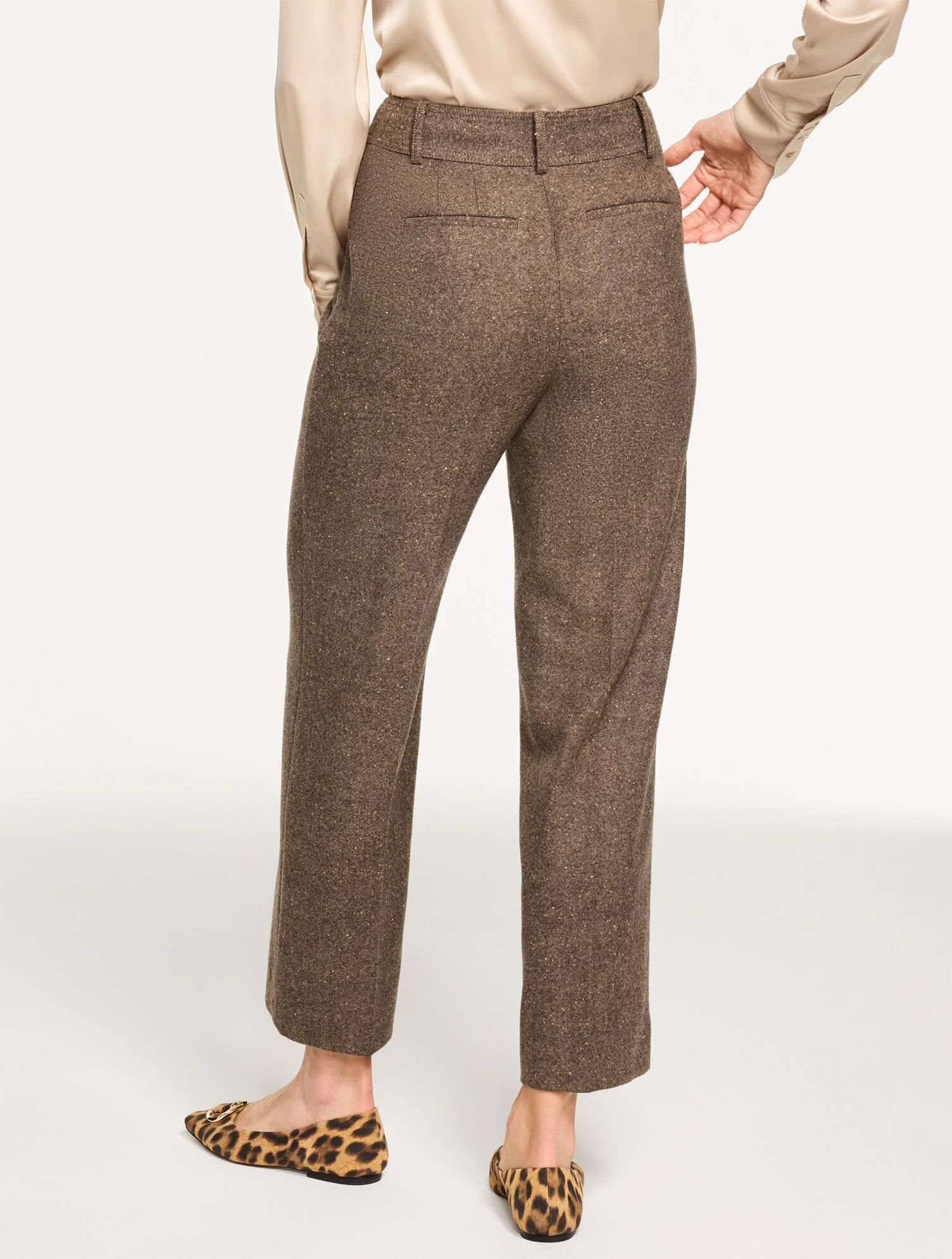 Slim Wide Leg Ankle Pants - Donegal