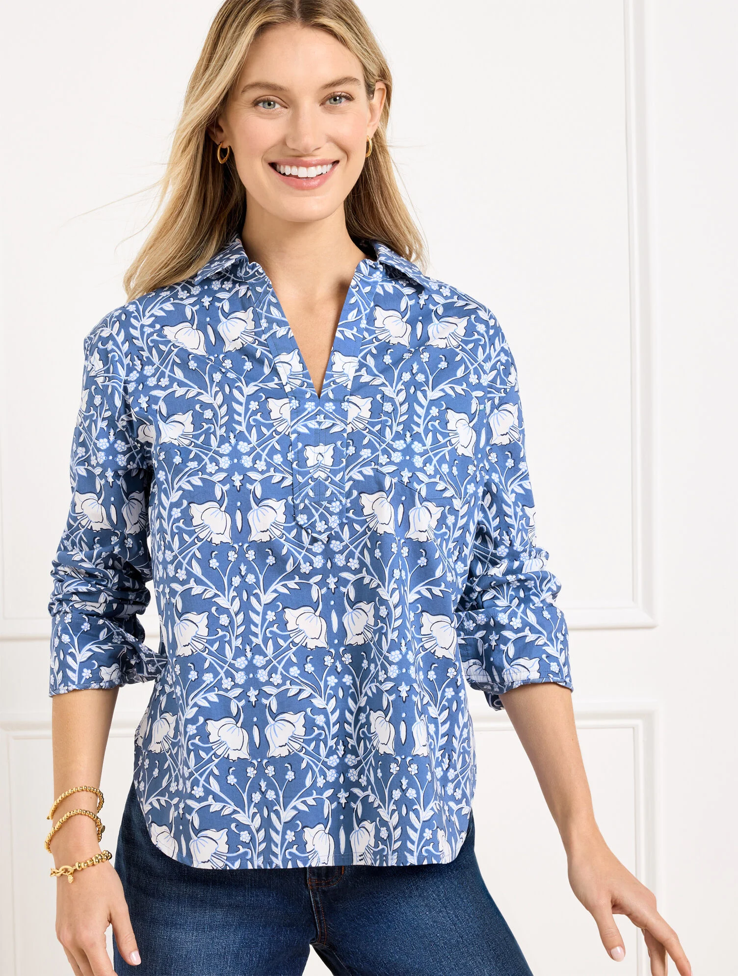 Short Shirt - Intricate Flowers