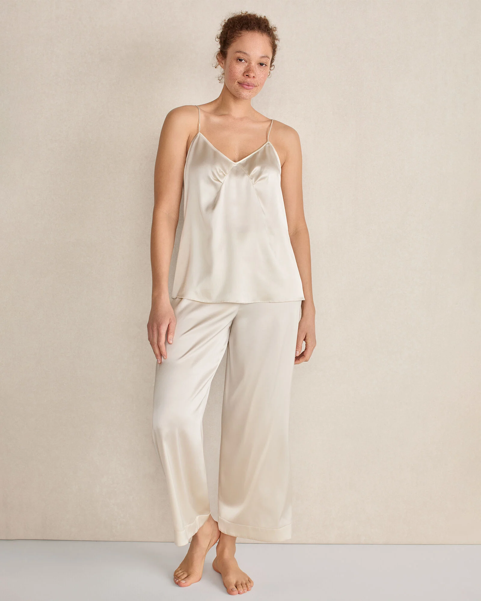 Washable Silk Pleated Cami