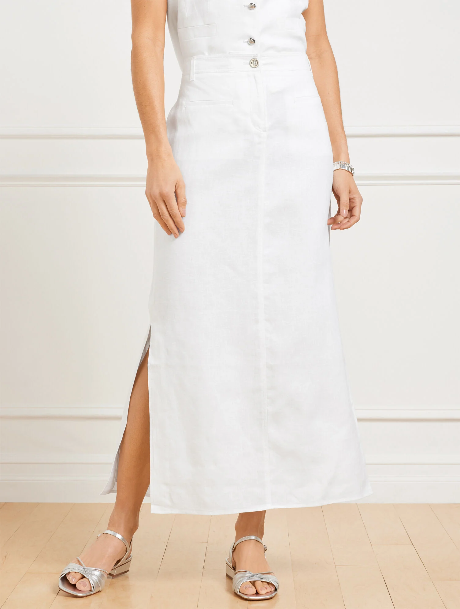 Classic Linen Trouser Skirt