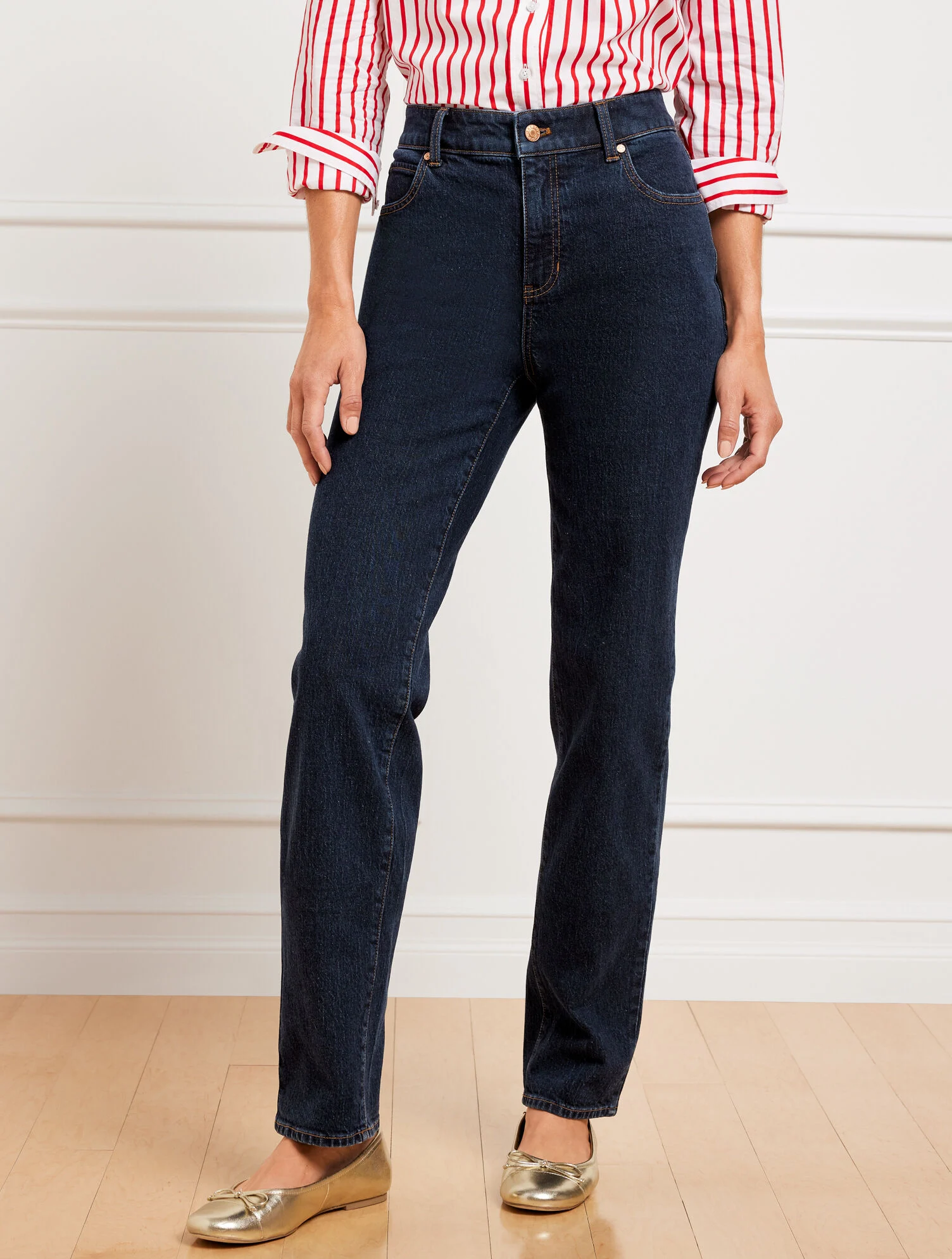 High Waist Relaxed Jeans - Michele Wash