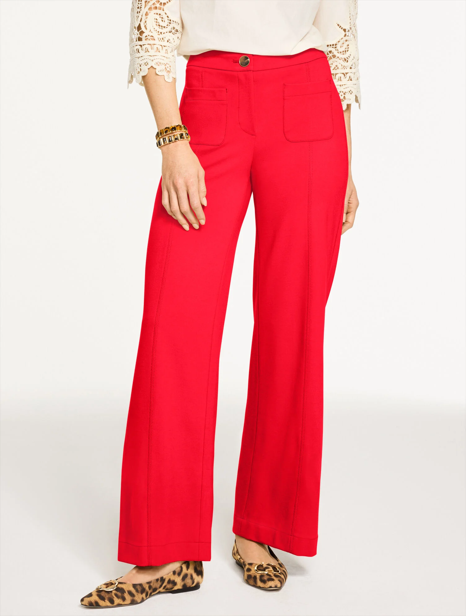 Wide Leg Ponte Pants